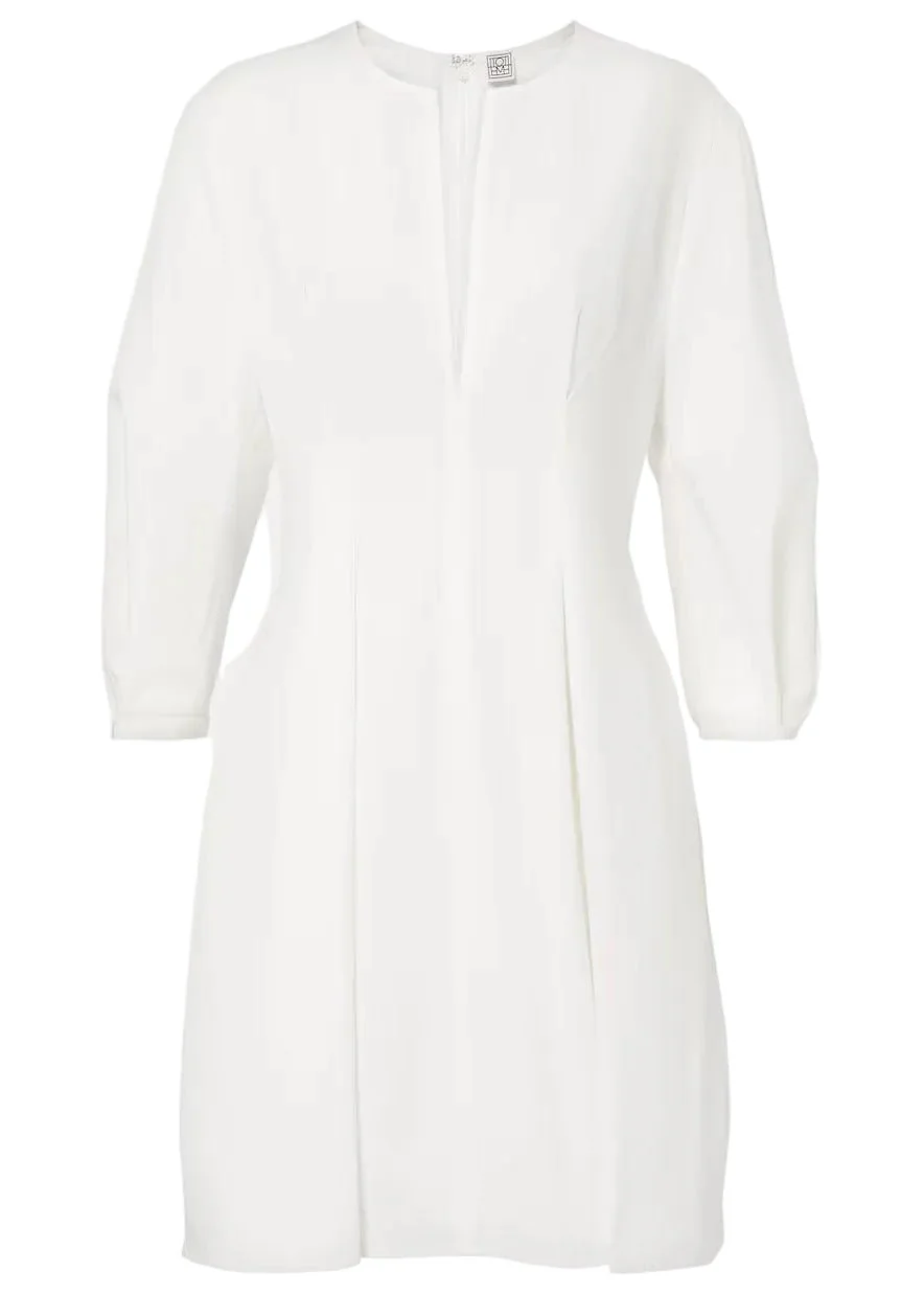 Balloon Sleeve Cotton Dress
