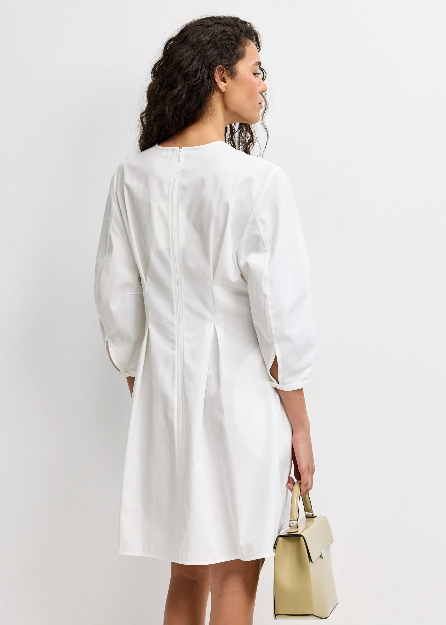Balloon Sleeve Cotton Dress - Image 4