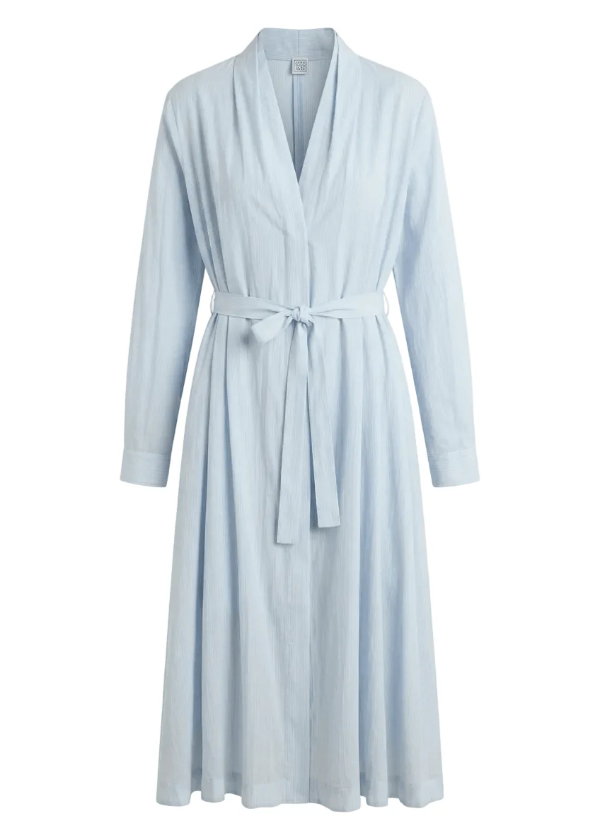 Belted Cotton Voile Dress