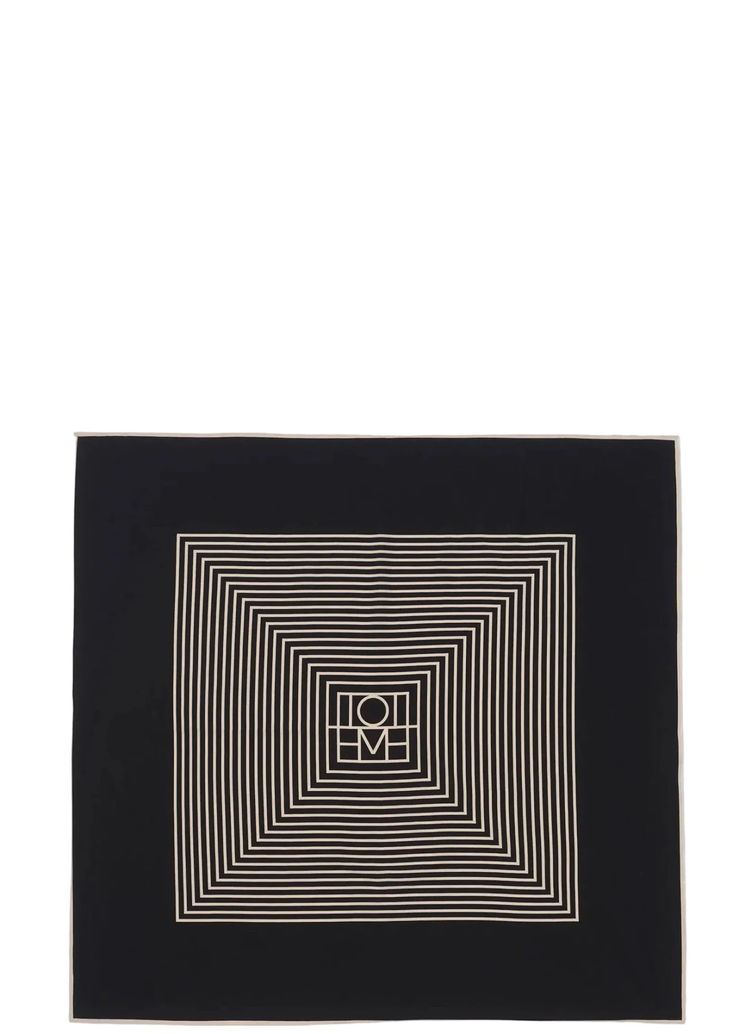 Centered Monogram Silk Scarf