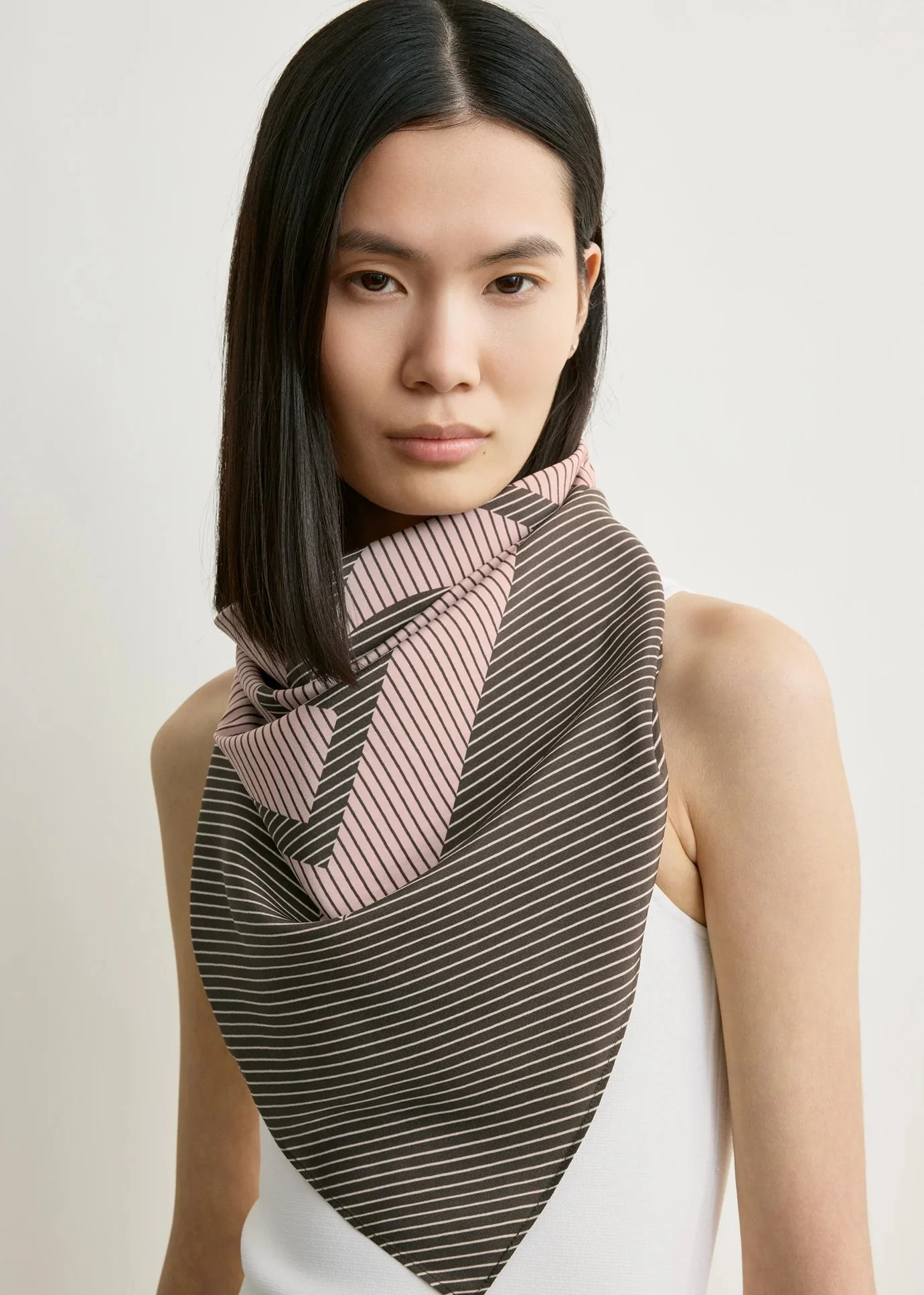Centered Monogram Silk Scarf - Image 2