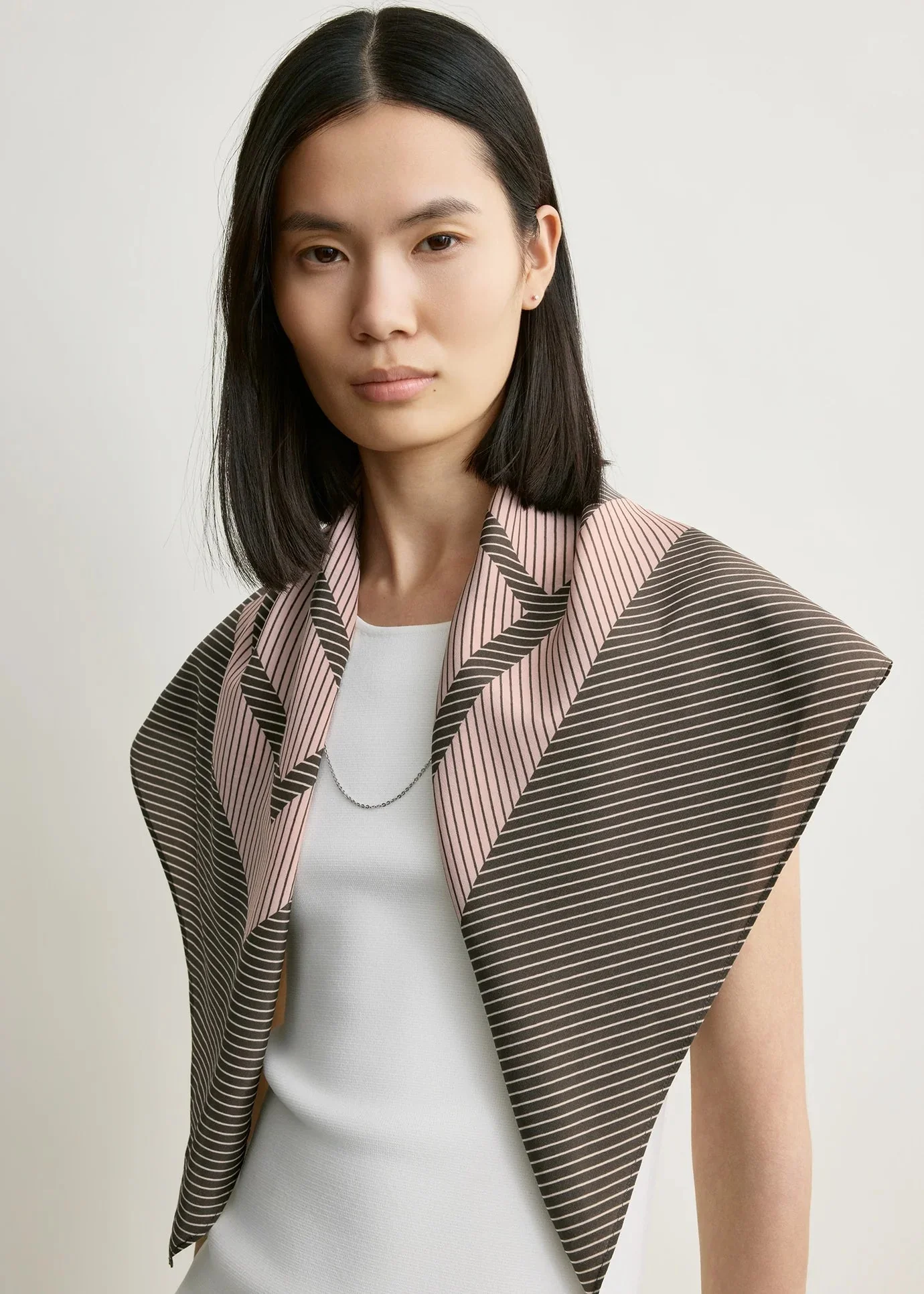 Centered Monogram Silk Scarf - Image 3