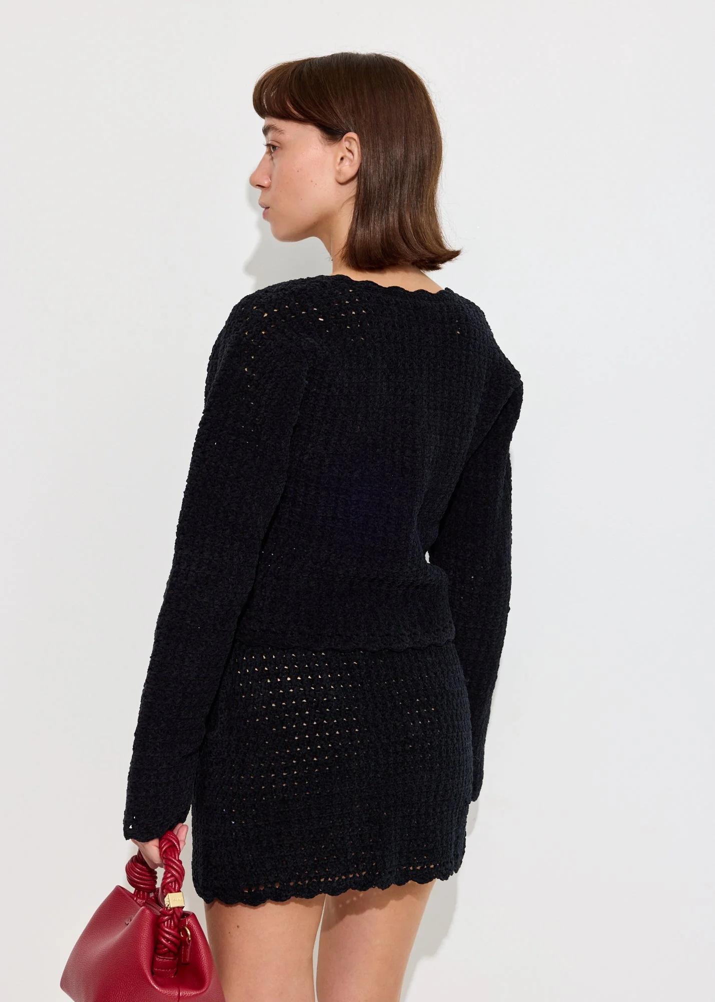 Chenille Crochet Cardigan - Image 3