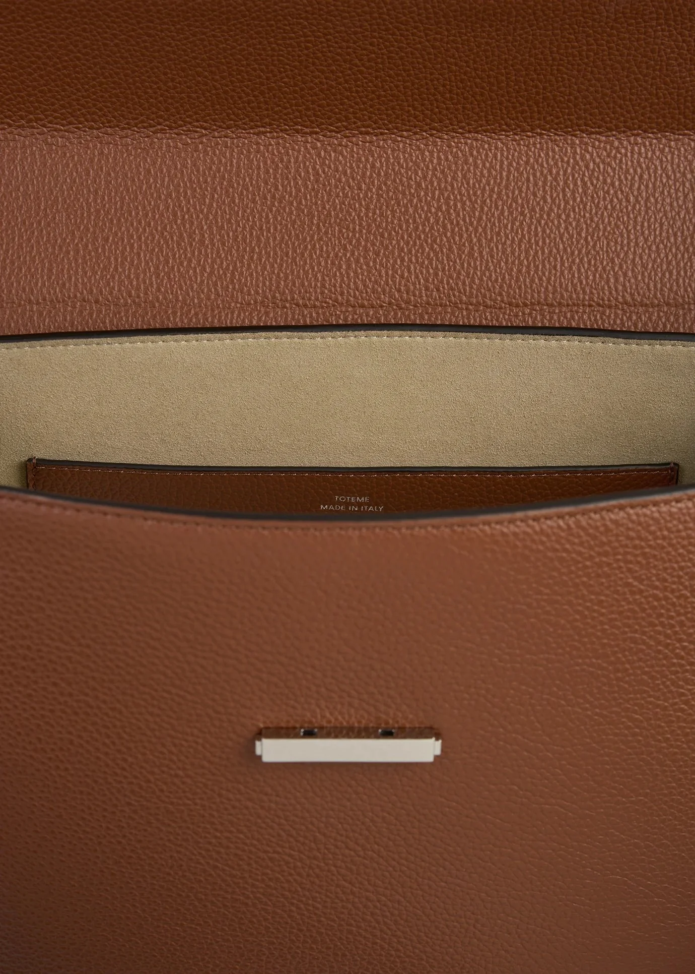 Clip Grained-Leather Top Handle - Image 4