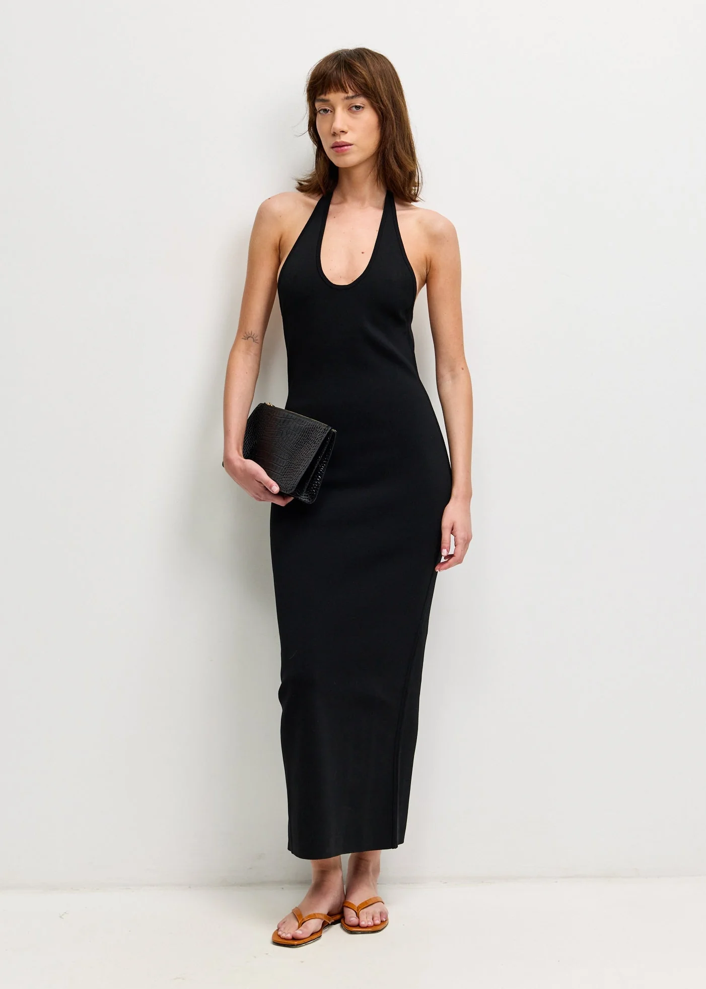Compact Knit Halter Dress - Image 2