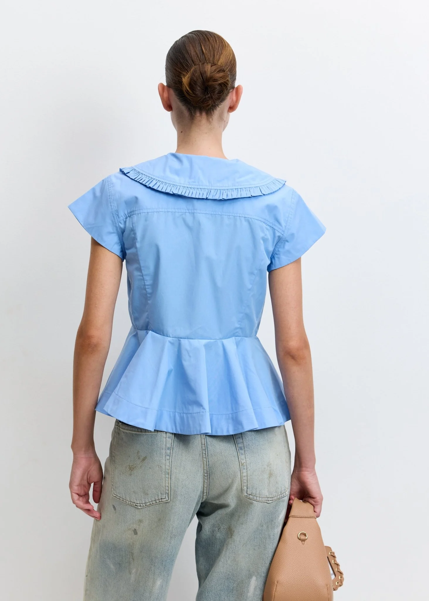 Compact Poplin Collar Blouse - Image 4