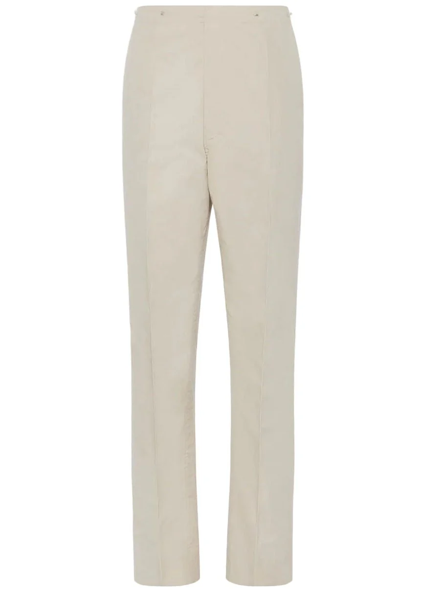 Creased Cotton Silk Trousers