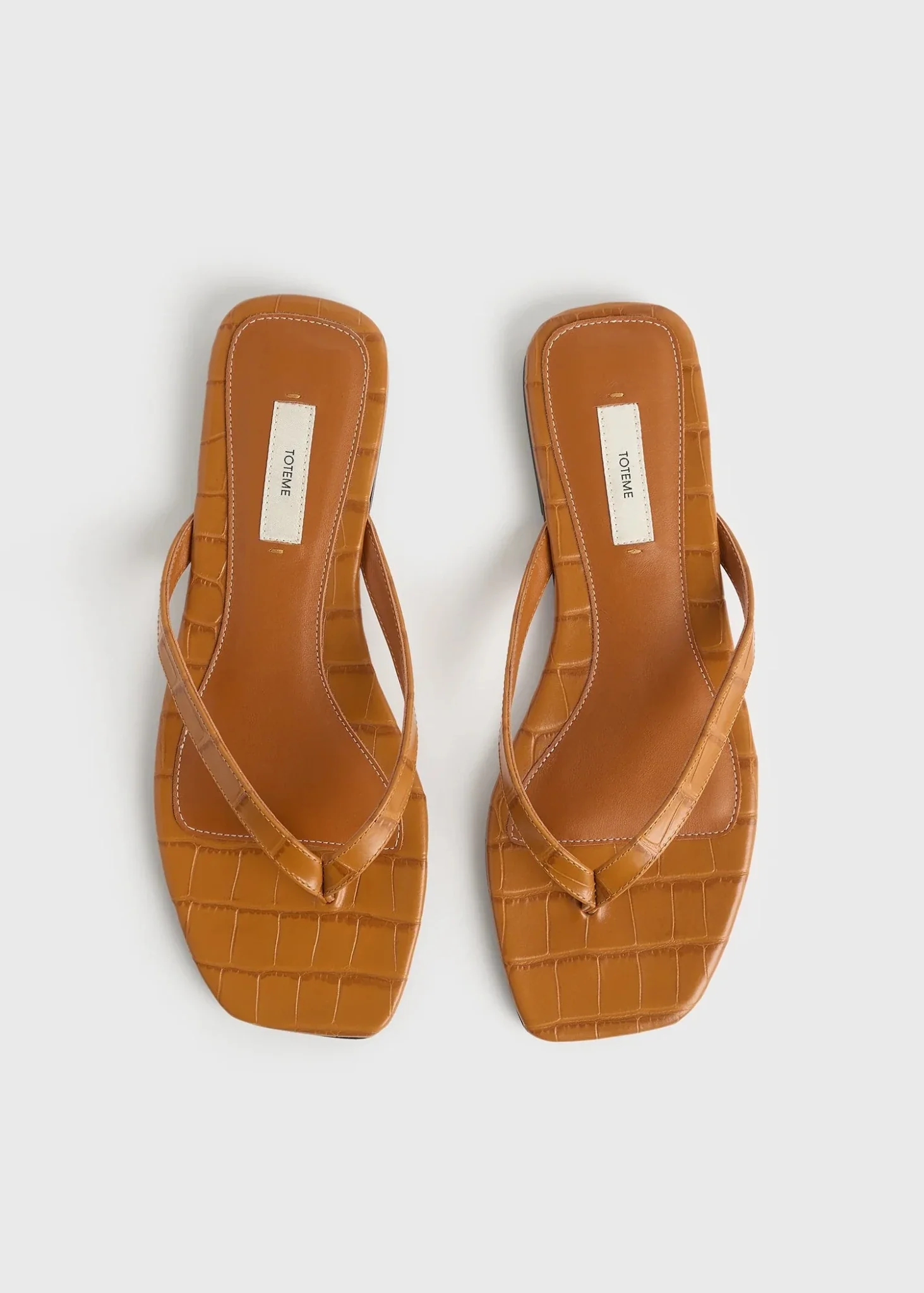 Croco-Embossed Flip Flops - Image 3