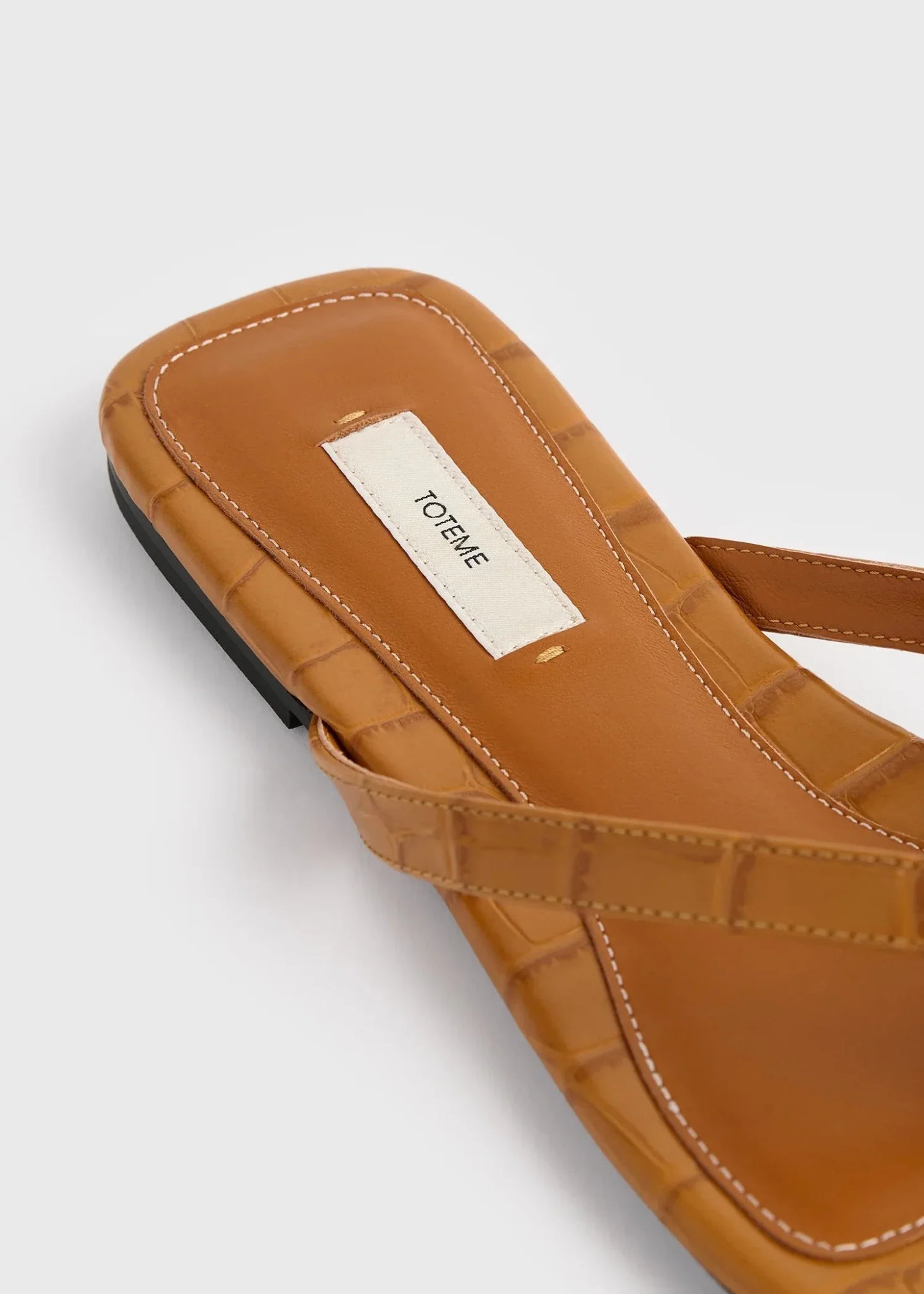 Croco-Embossed Flip Flops - Image 4