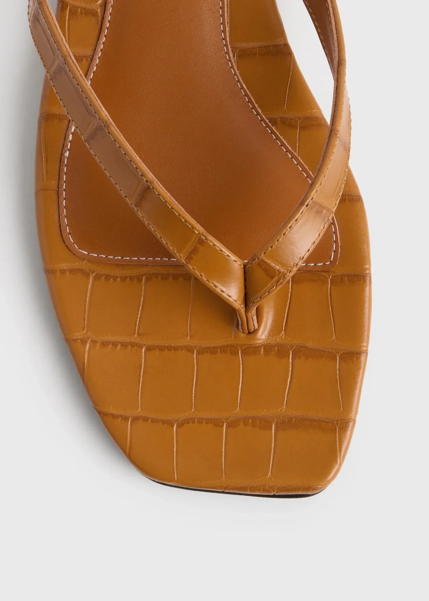 Croco-Embossed Flip Flops - Image 5