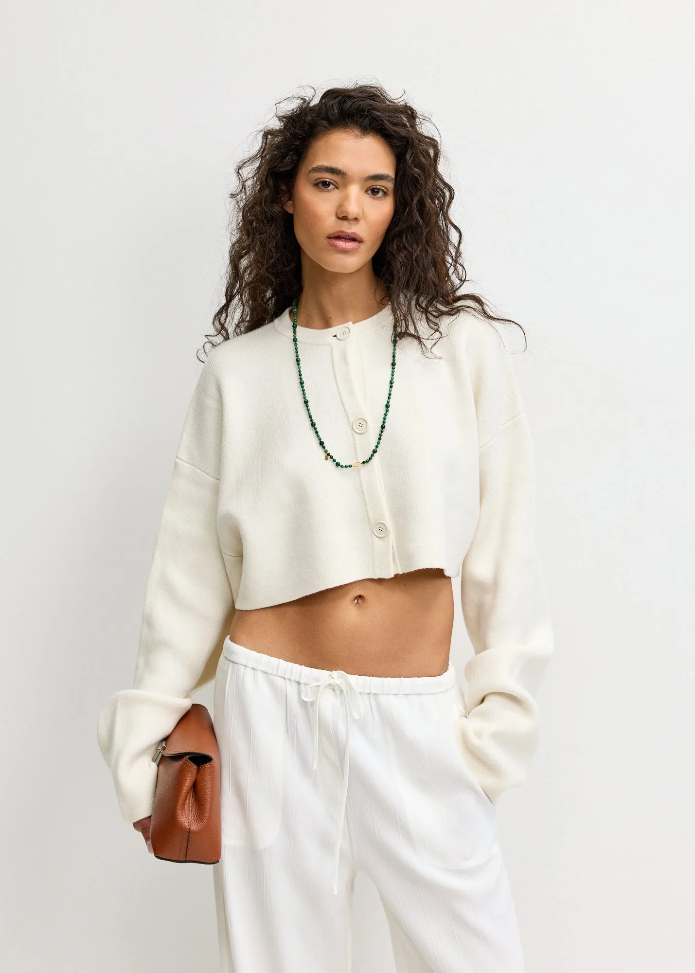 Cropped Oversized Cardigan - Image 2