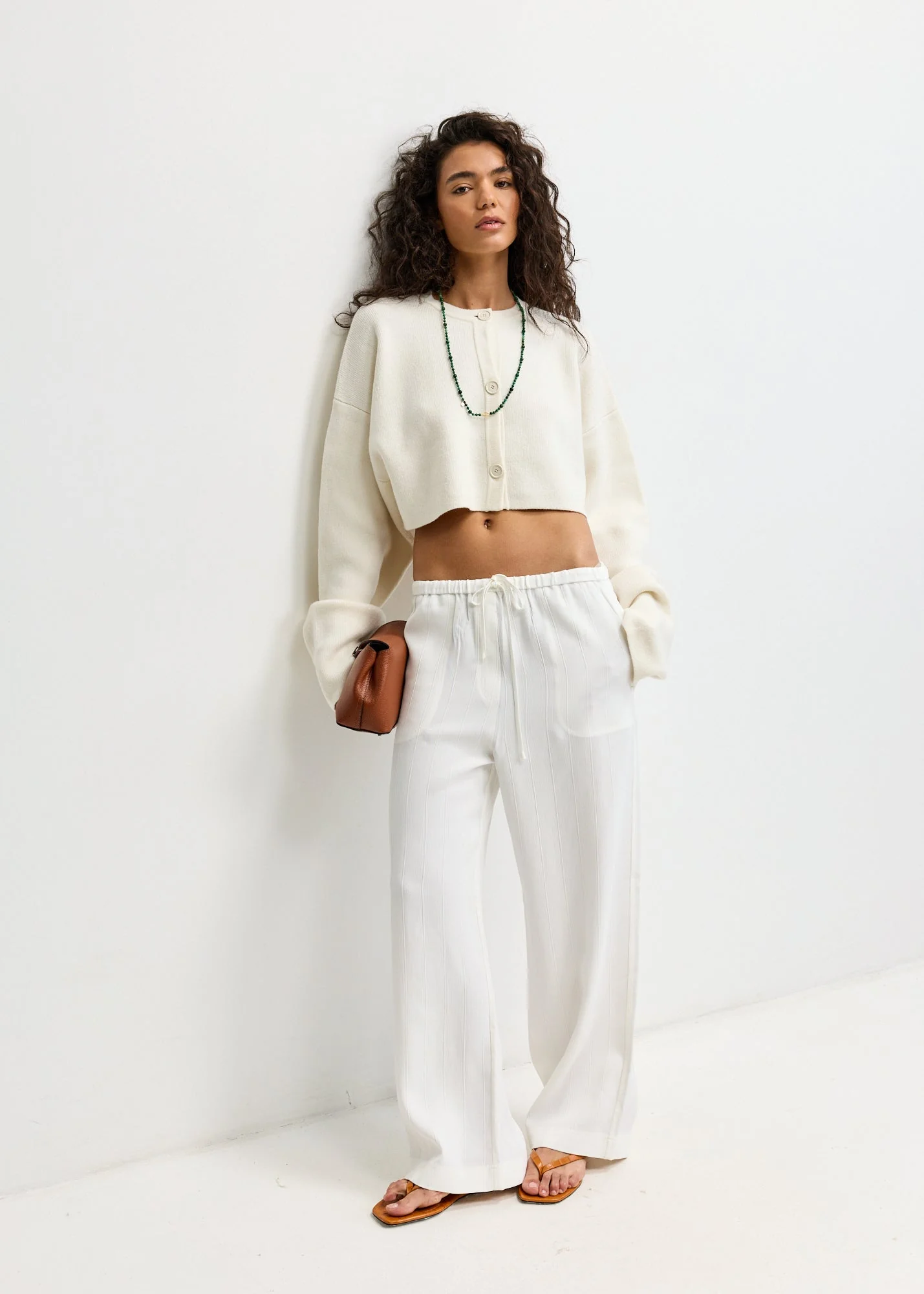 Cropped Oversized Cardigan - Image 3