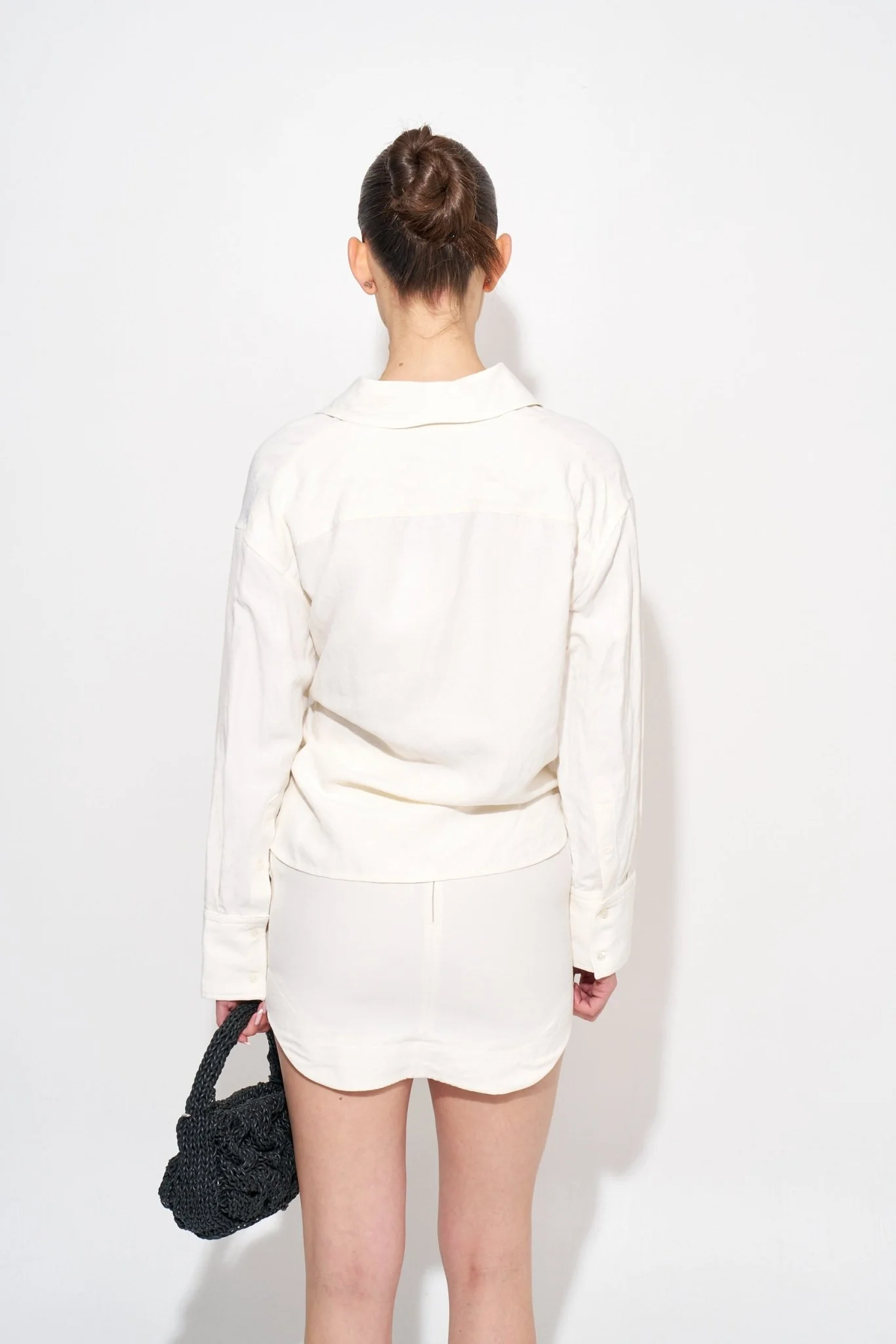 Curved Hem Mini Skirt - Image 3