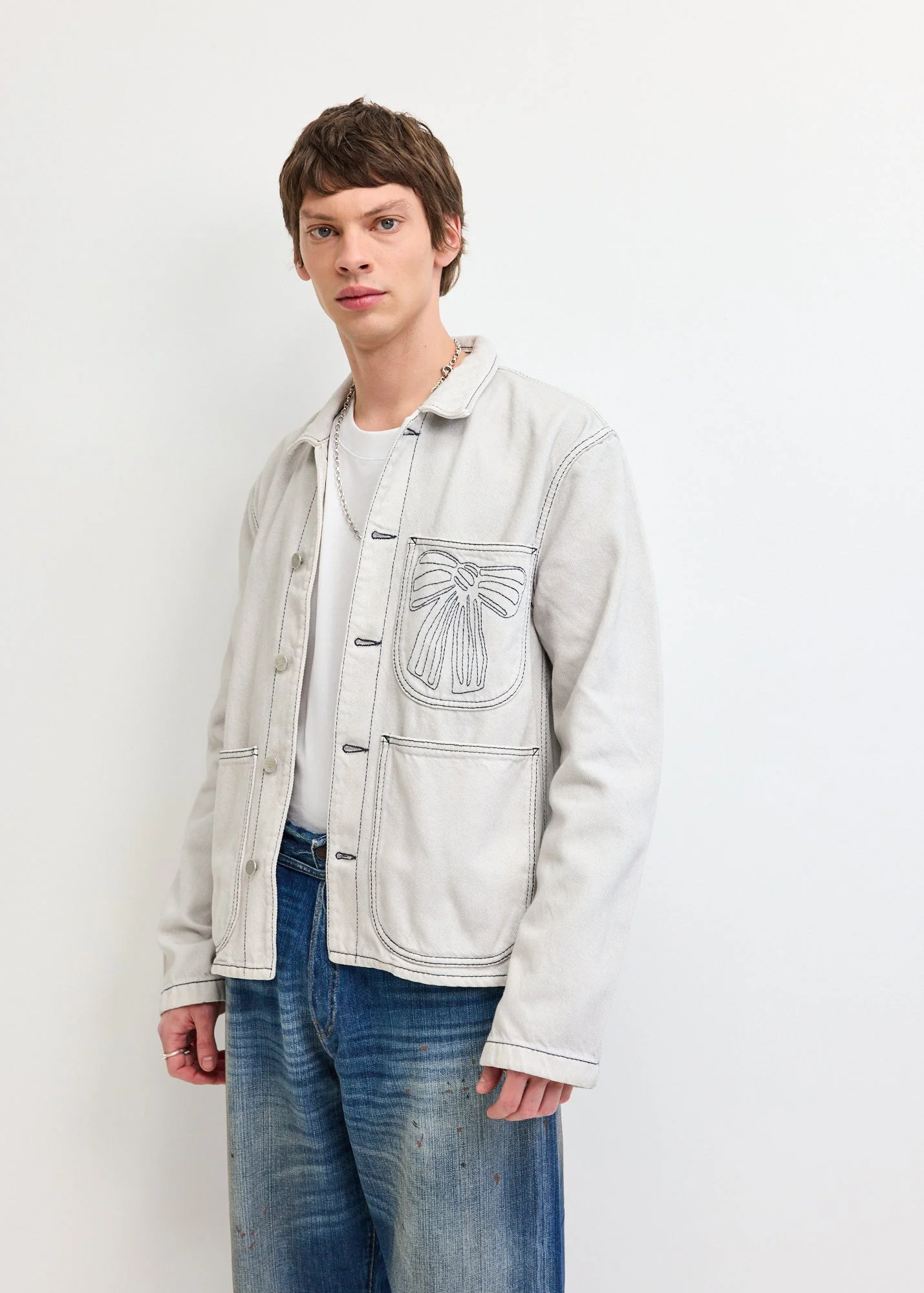 Denim Blouson Jacket - Image 3