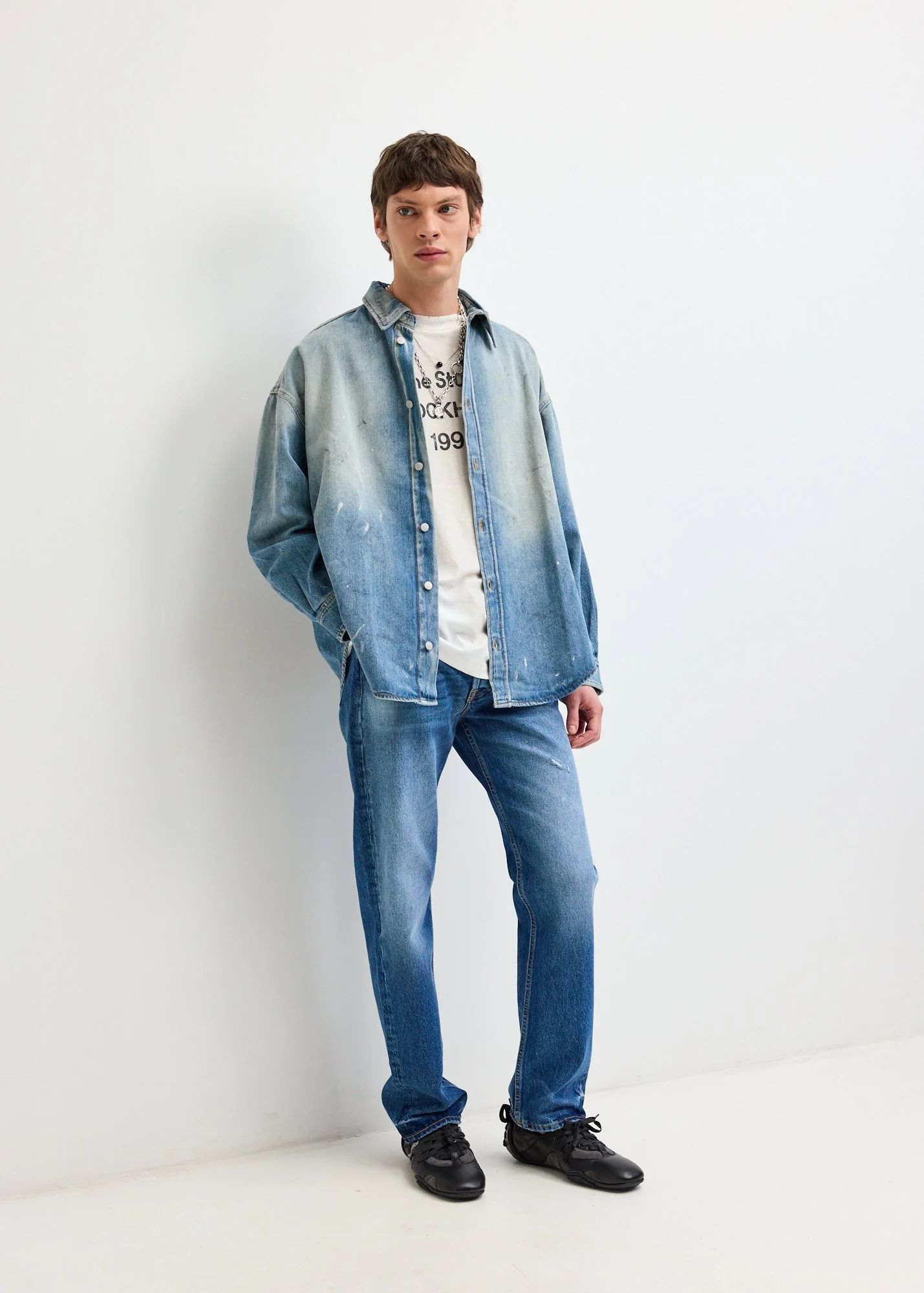 Denim Button-Up Shirt - Image 2