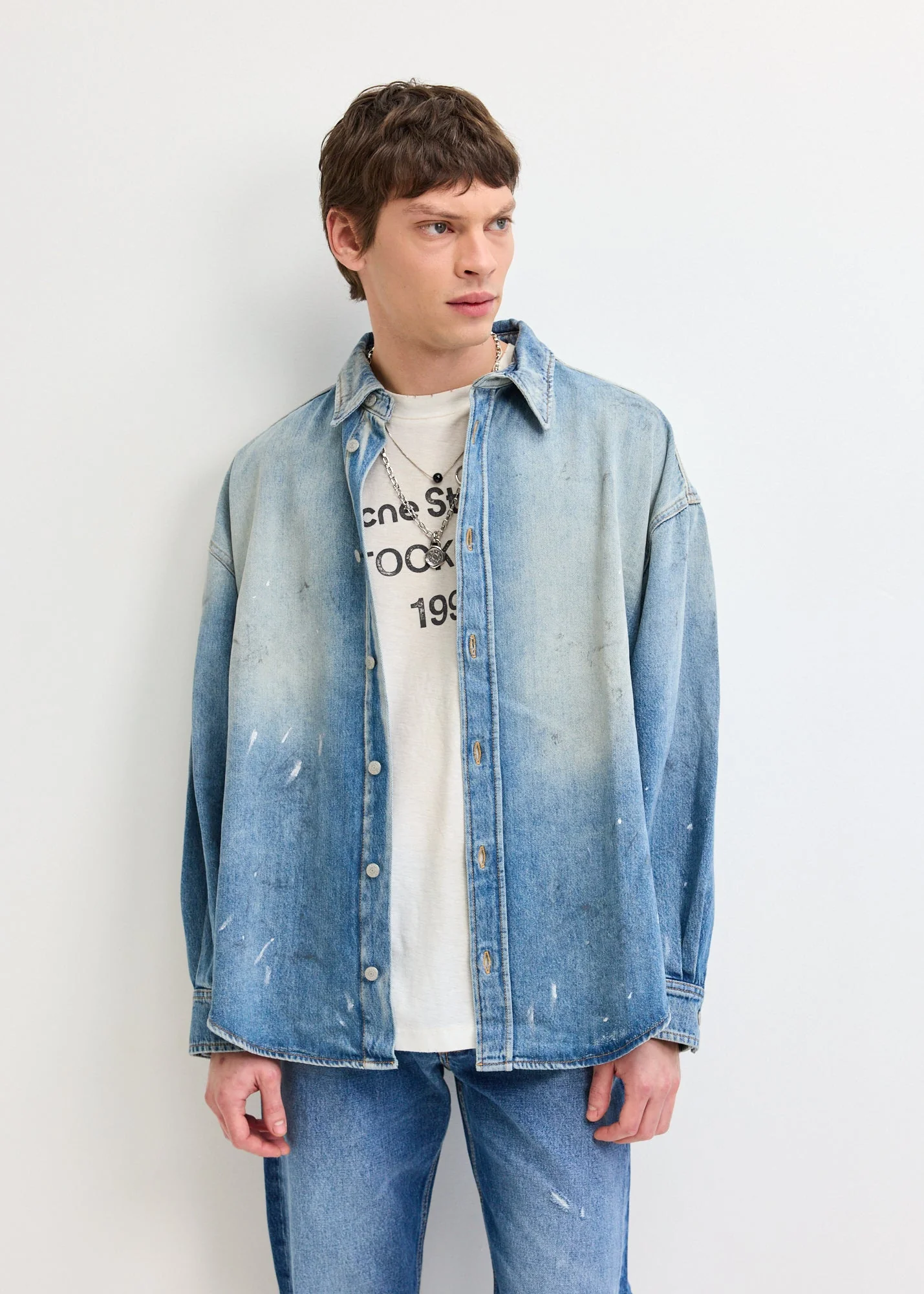 Denim Button-Up Shirt - Image 3