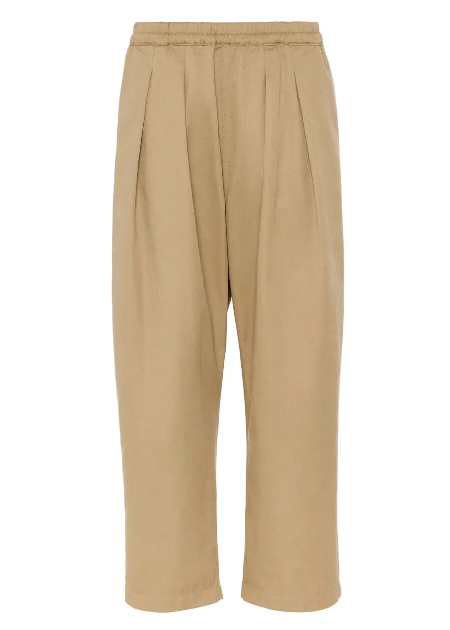 Dropped-Rise Cotton Trousers