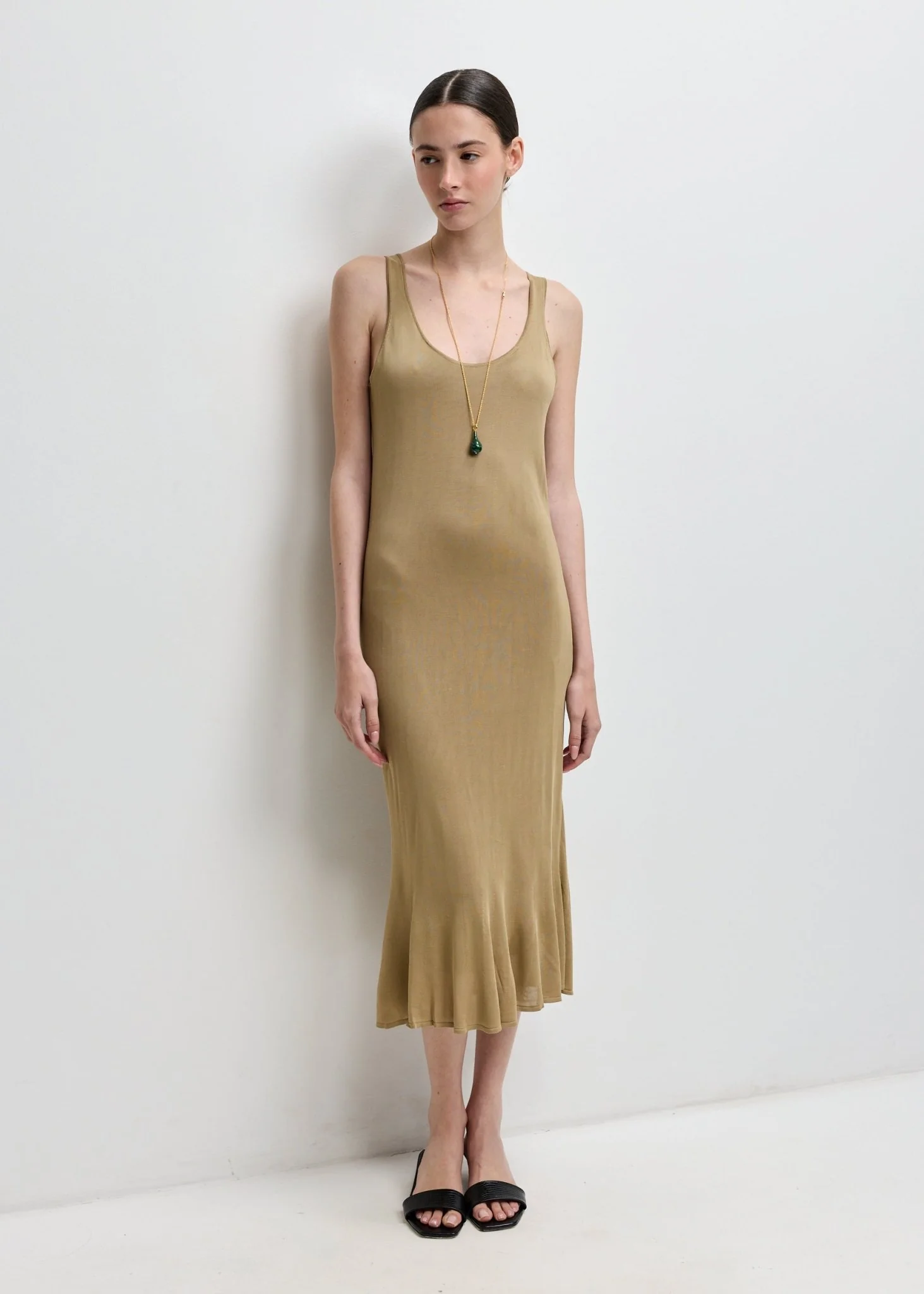 Fluted Hem Dress - Image 2