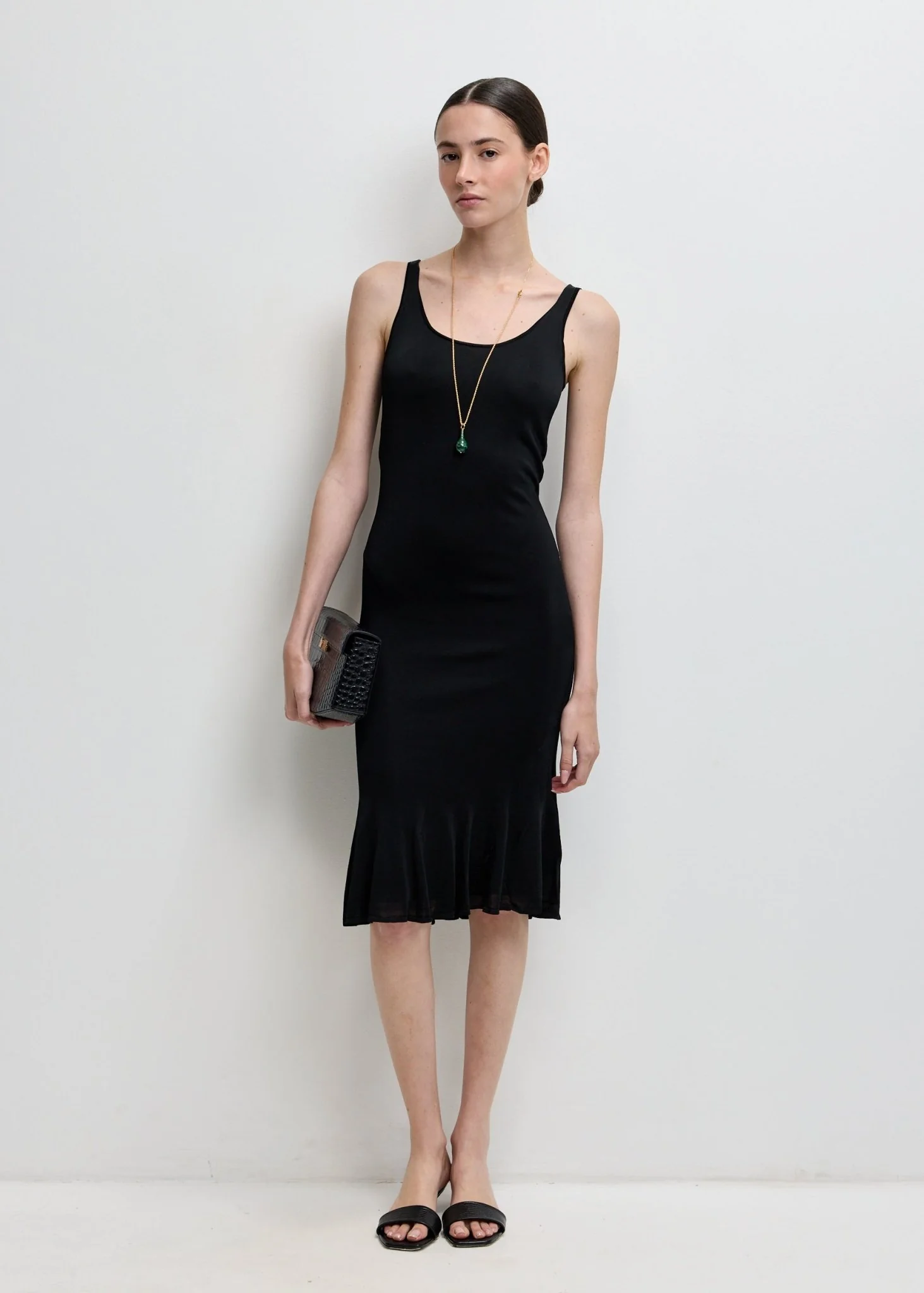 Fluted Hem Dress - Image 3