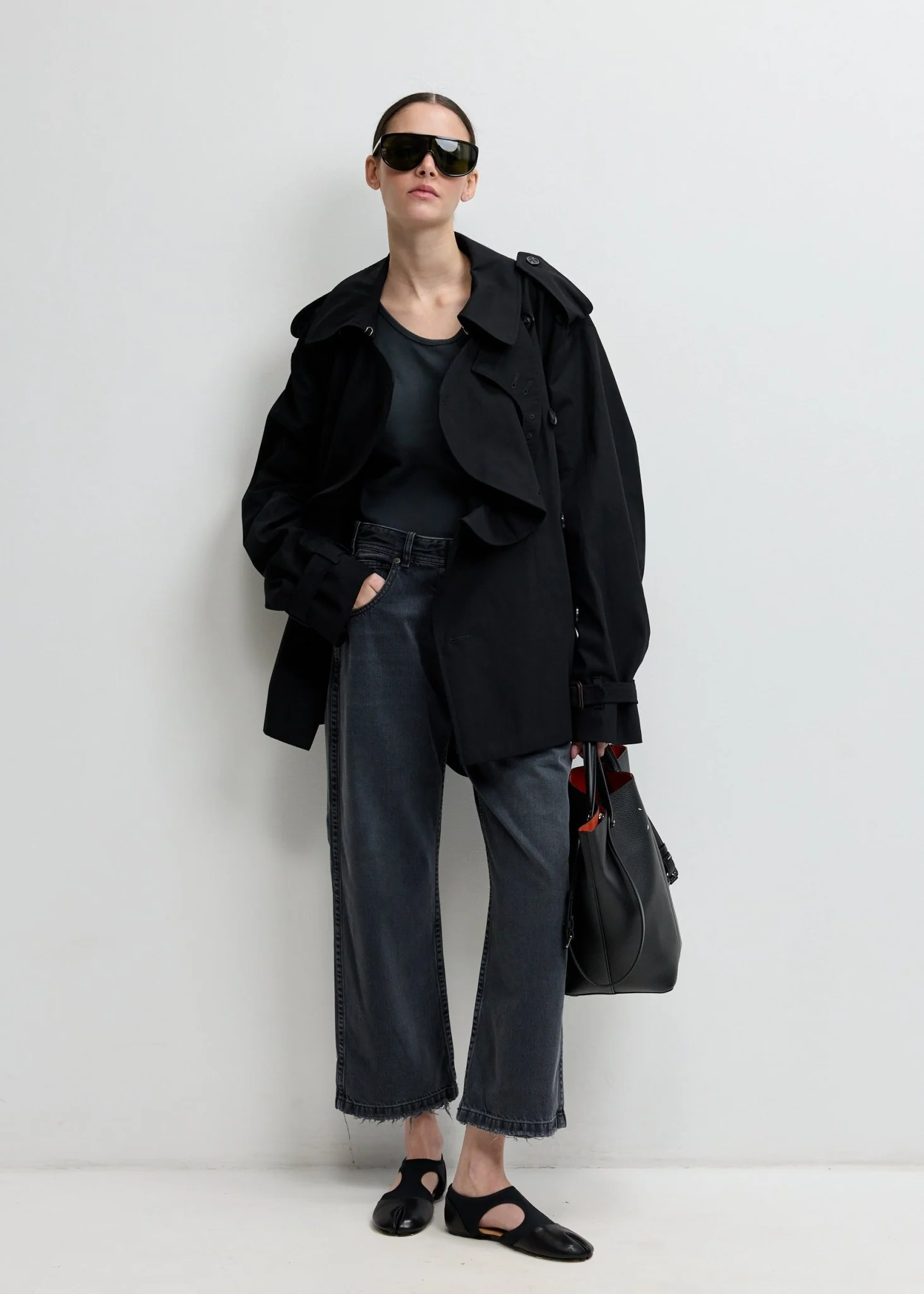 Folded Collar Cotton Caban - Image 2