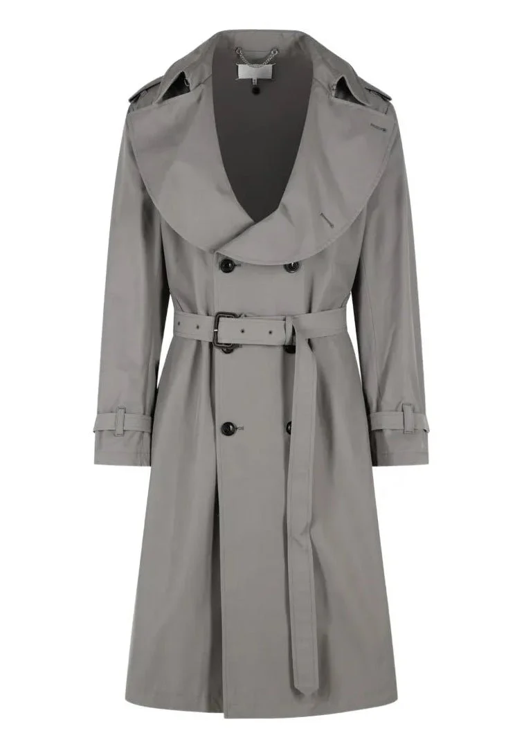 Folded Collar Trench Coat