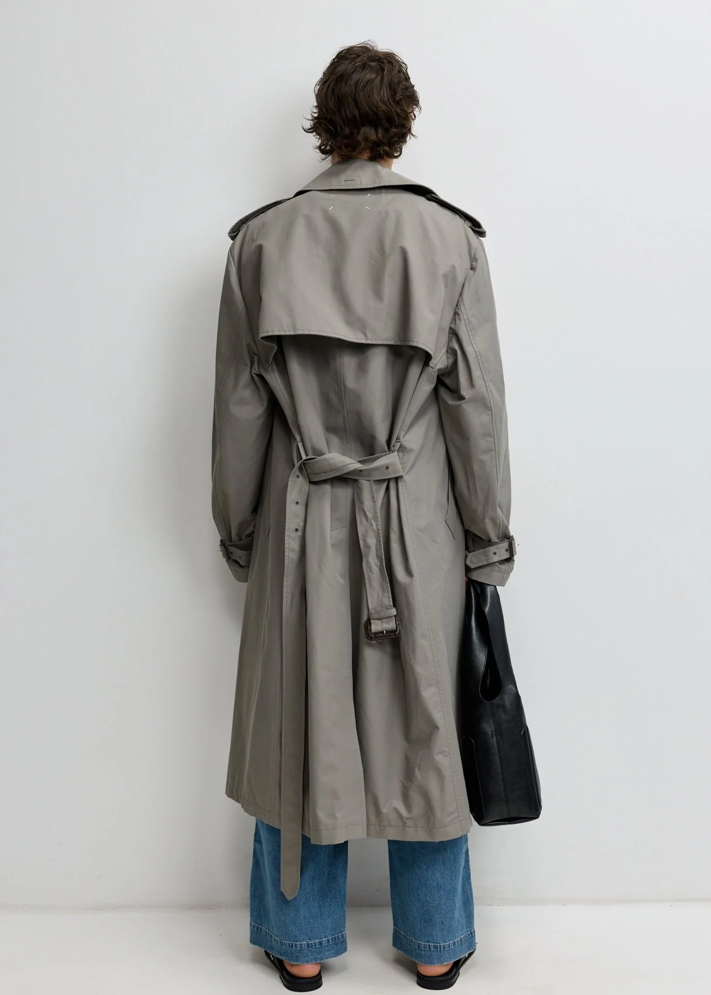Folded Collar Trench Coat - Image 5