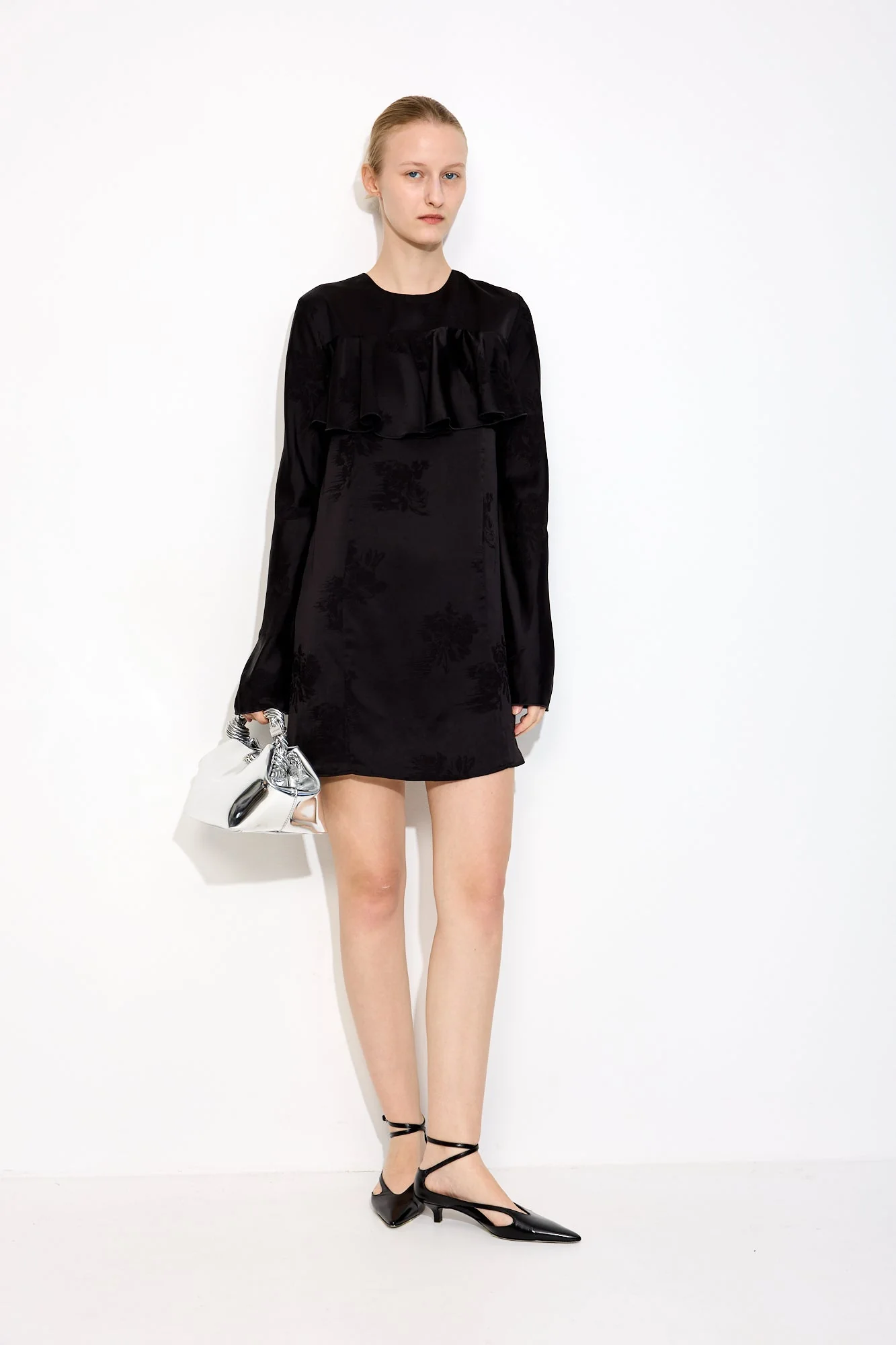 Jacquard Ruffle Dress - Image 3