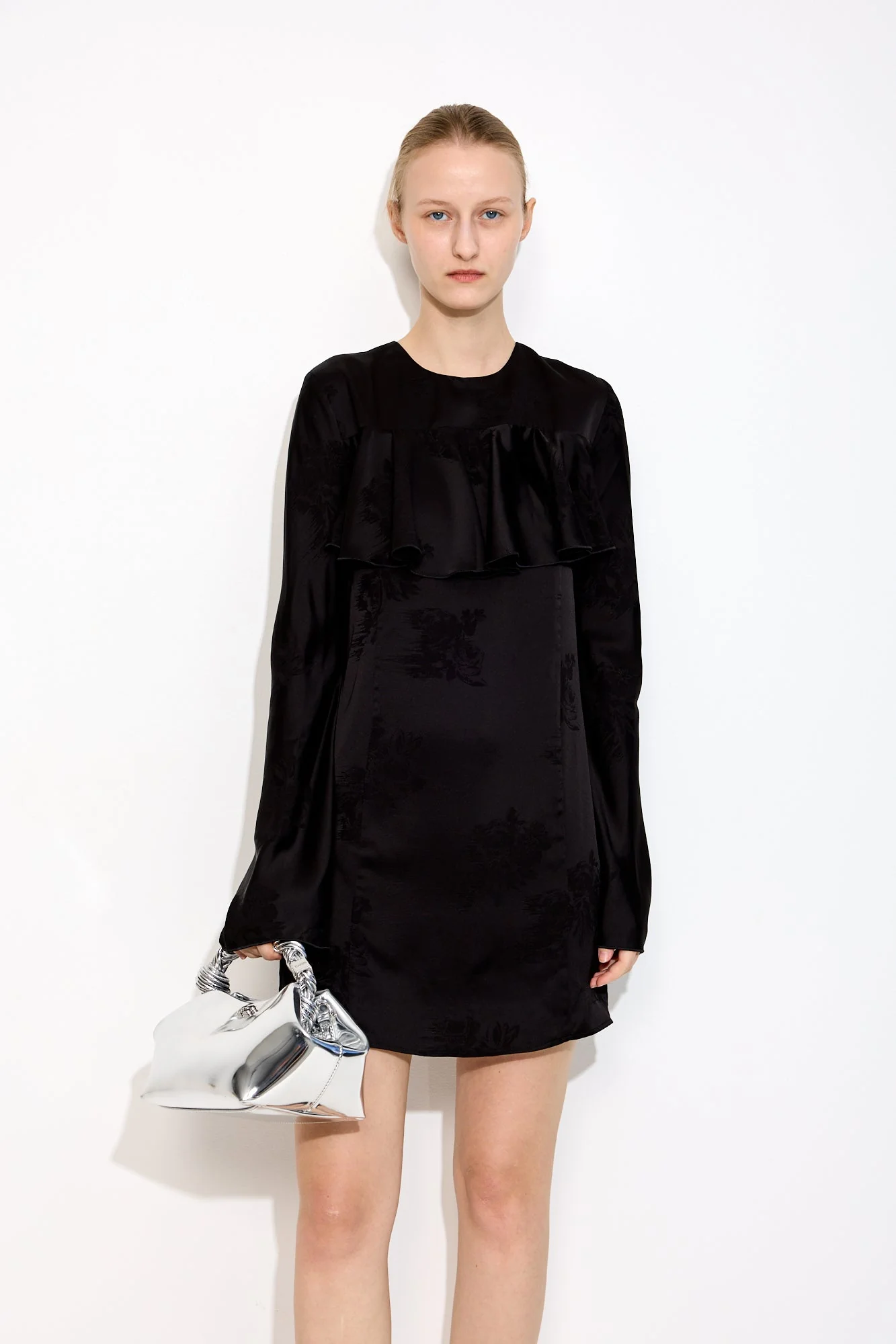 Jacquard Ruffle Dress - Image 4