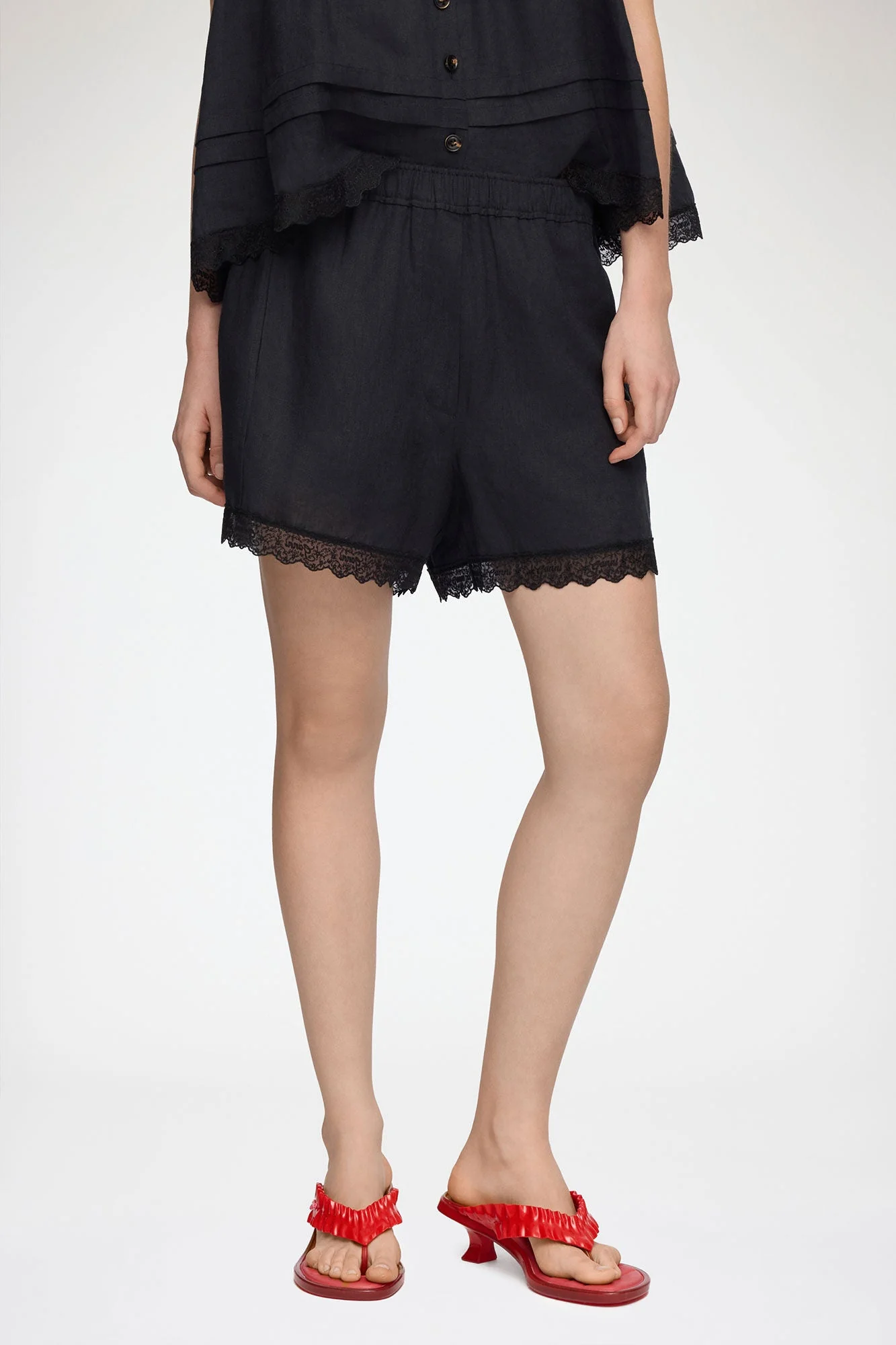 Lace Hem Shorts - Image 2