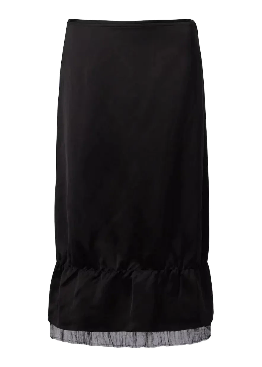 Layered Satin Skirt