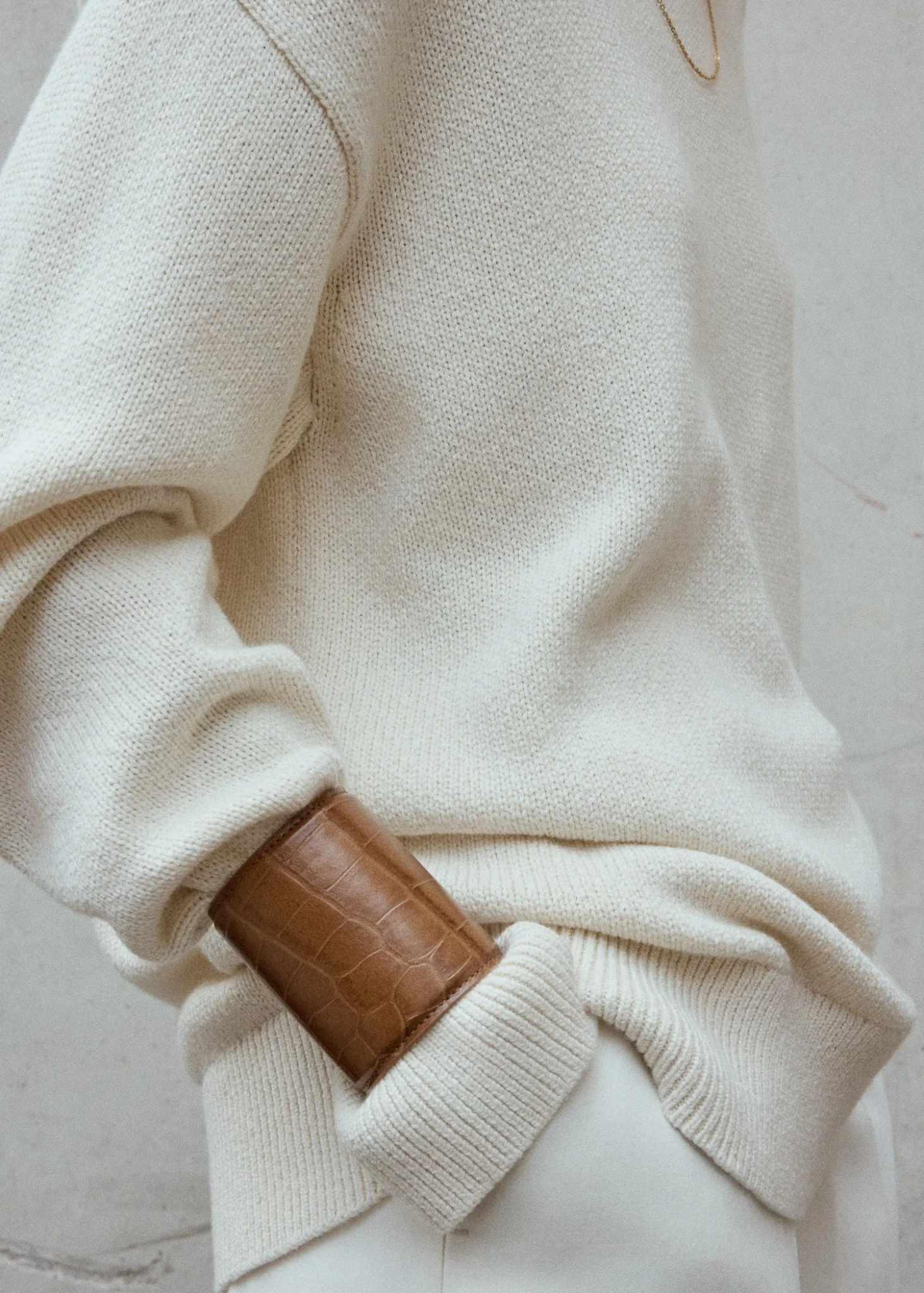 Long Croco-Embossed Cuff - Image 3