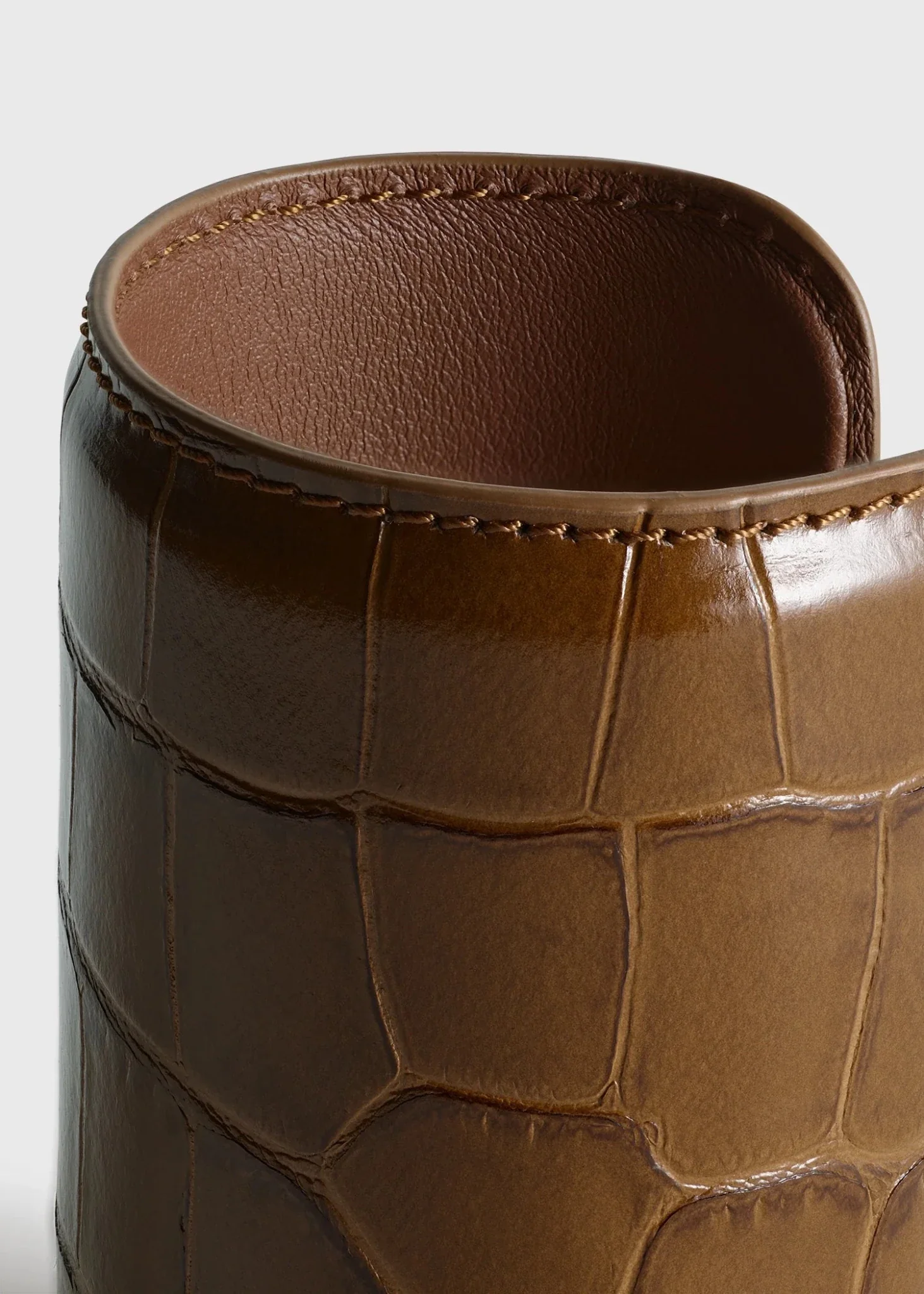 Long Croco-Embossed Cuff - Image 4