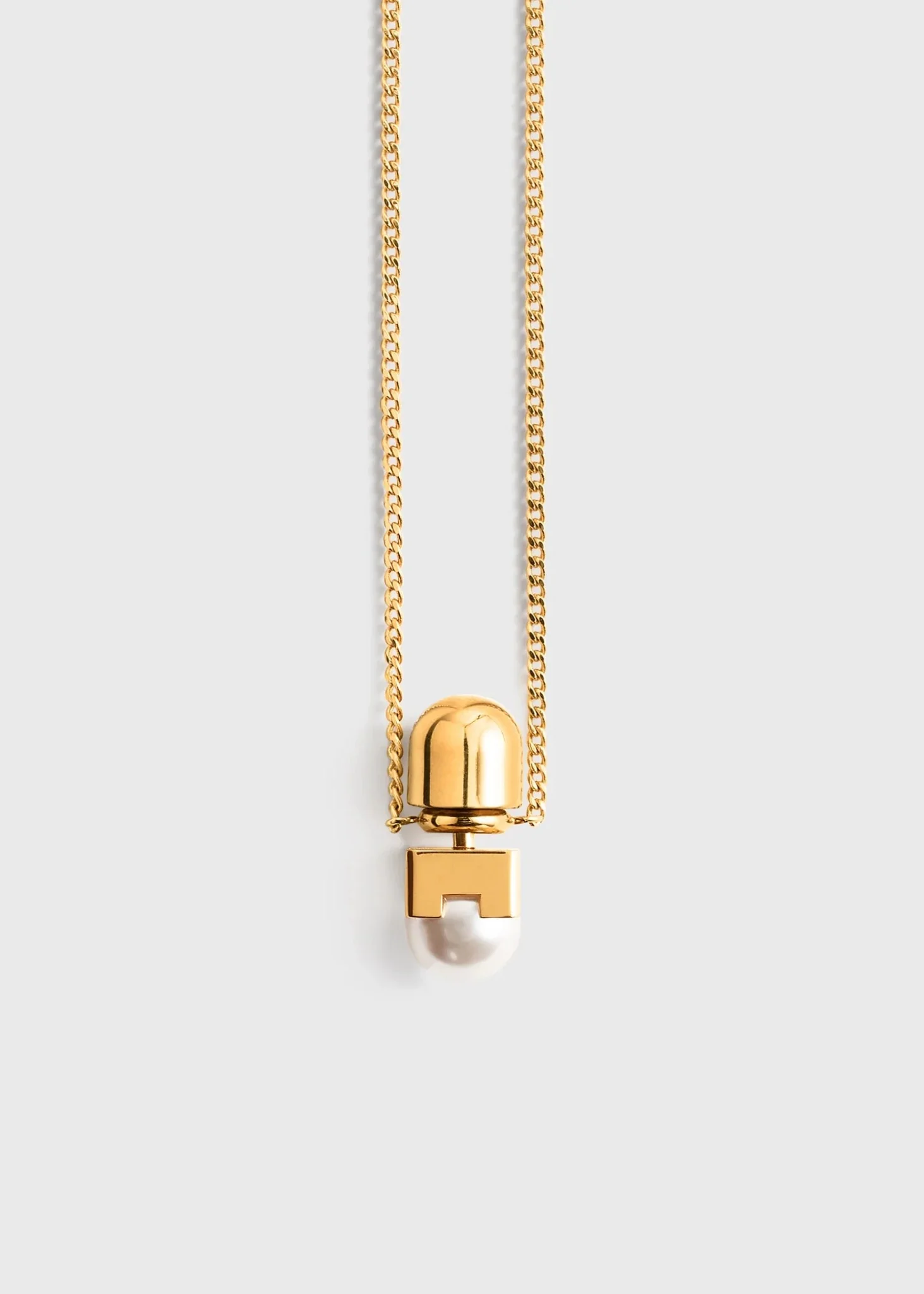 Long Faux Pearl Necklace - Image 2