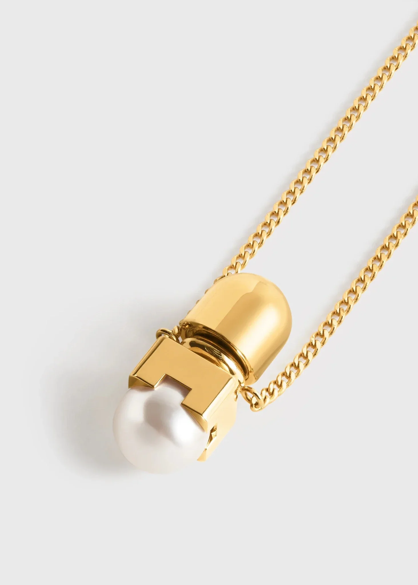 Long Faux Pearl Necklace - Image 4