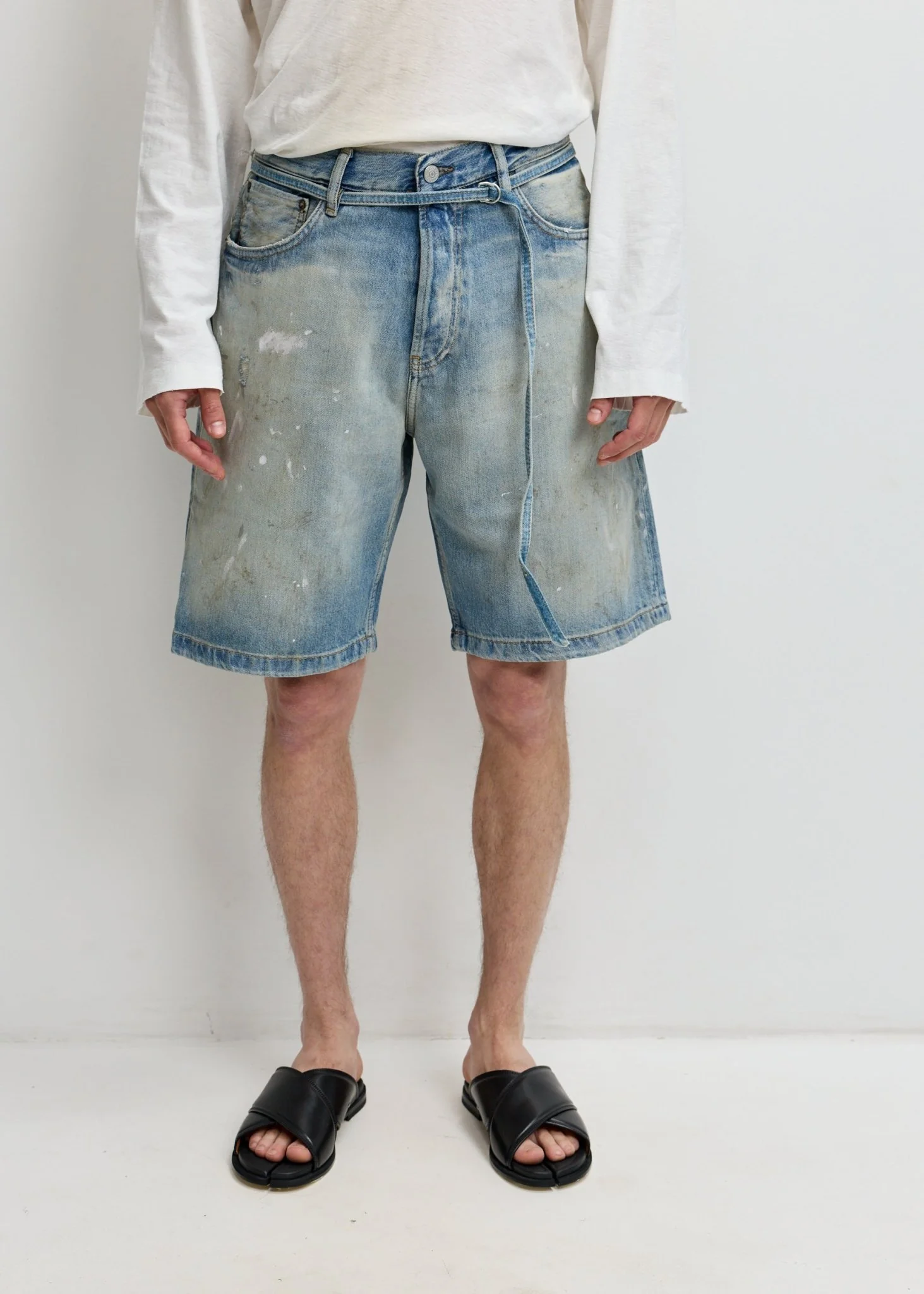 Loose Fit Denim Shorts - Image 3