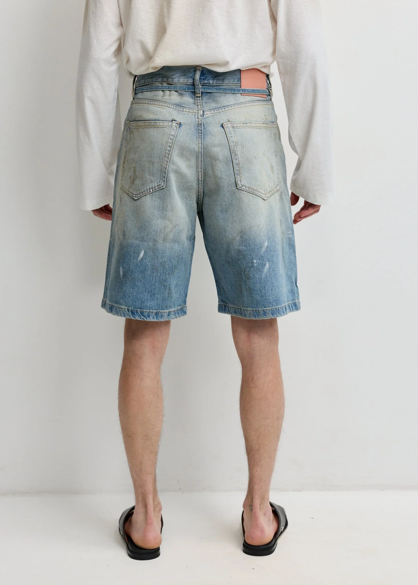 Loose Fit Denim Shorts - Image 4