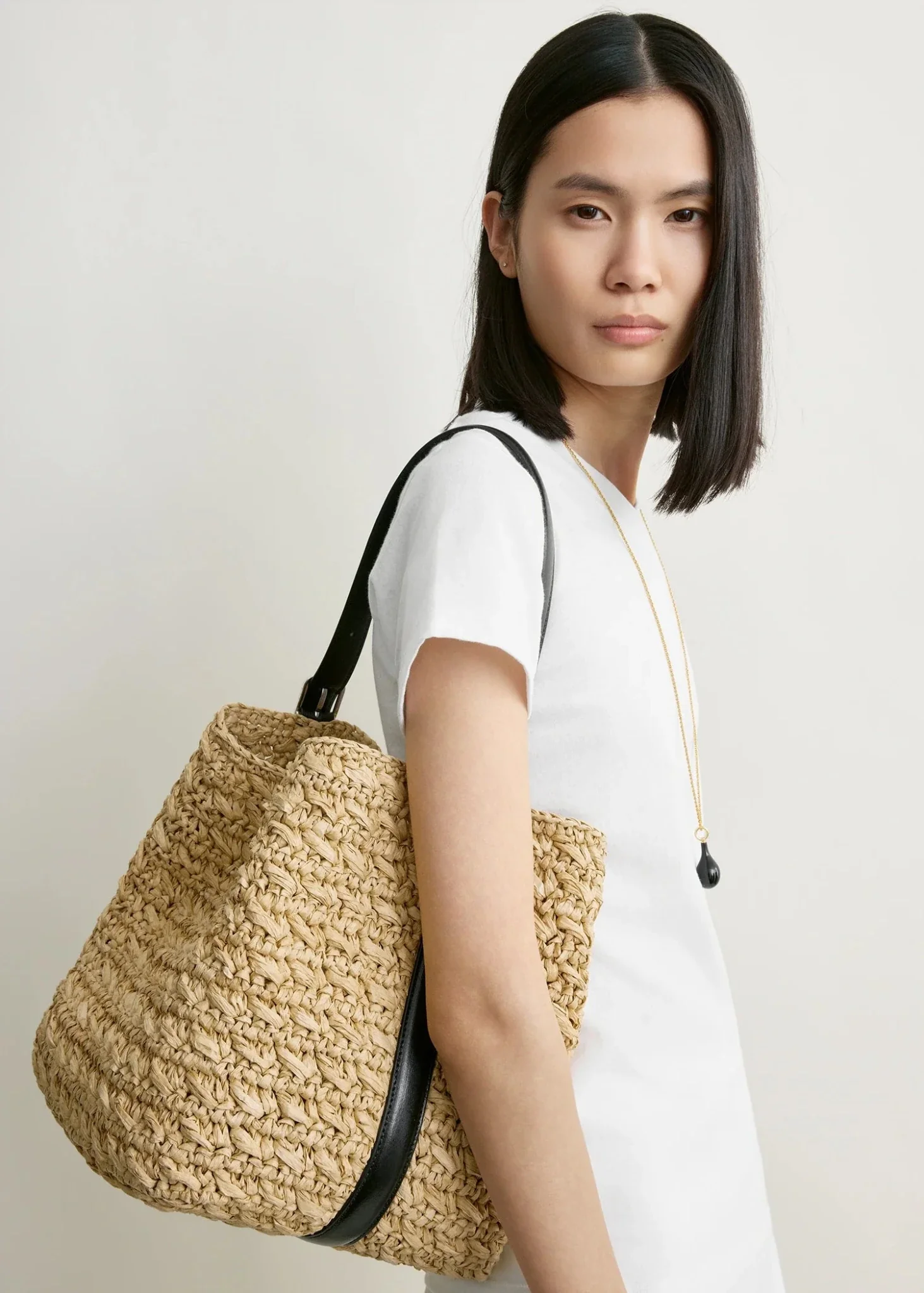 Medium Belted Paper Tote - Image 2