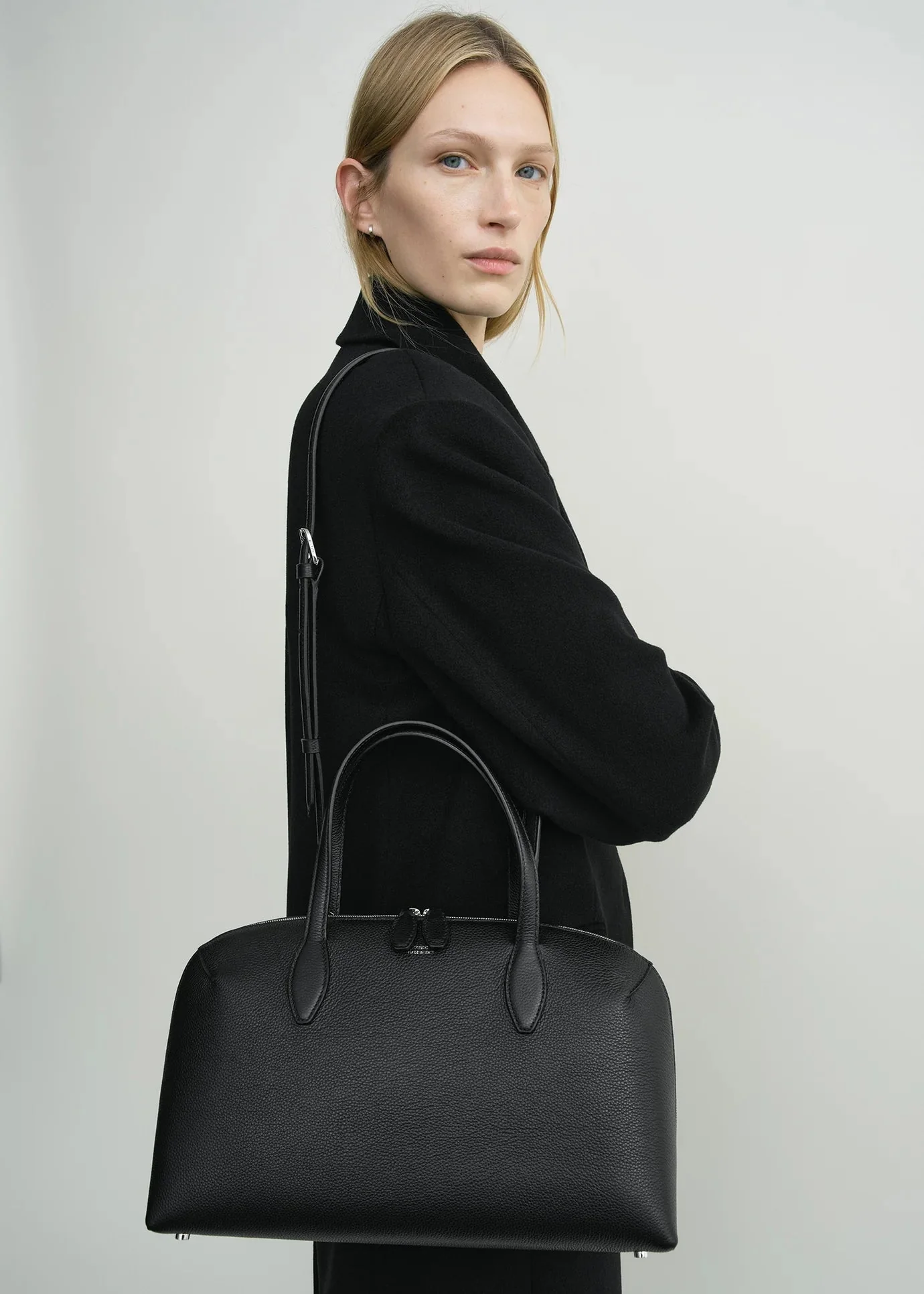 Medium Grained-Leather Day Tote - Image 2