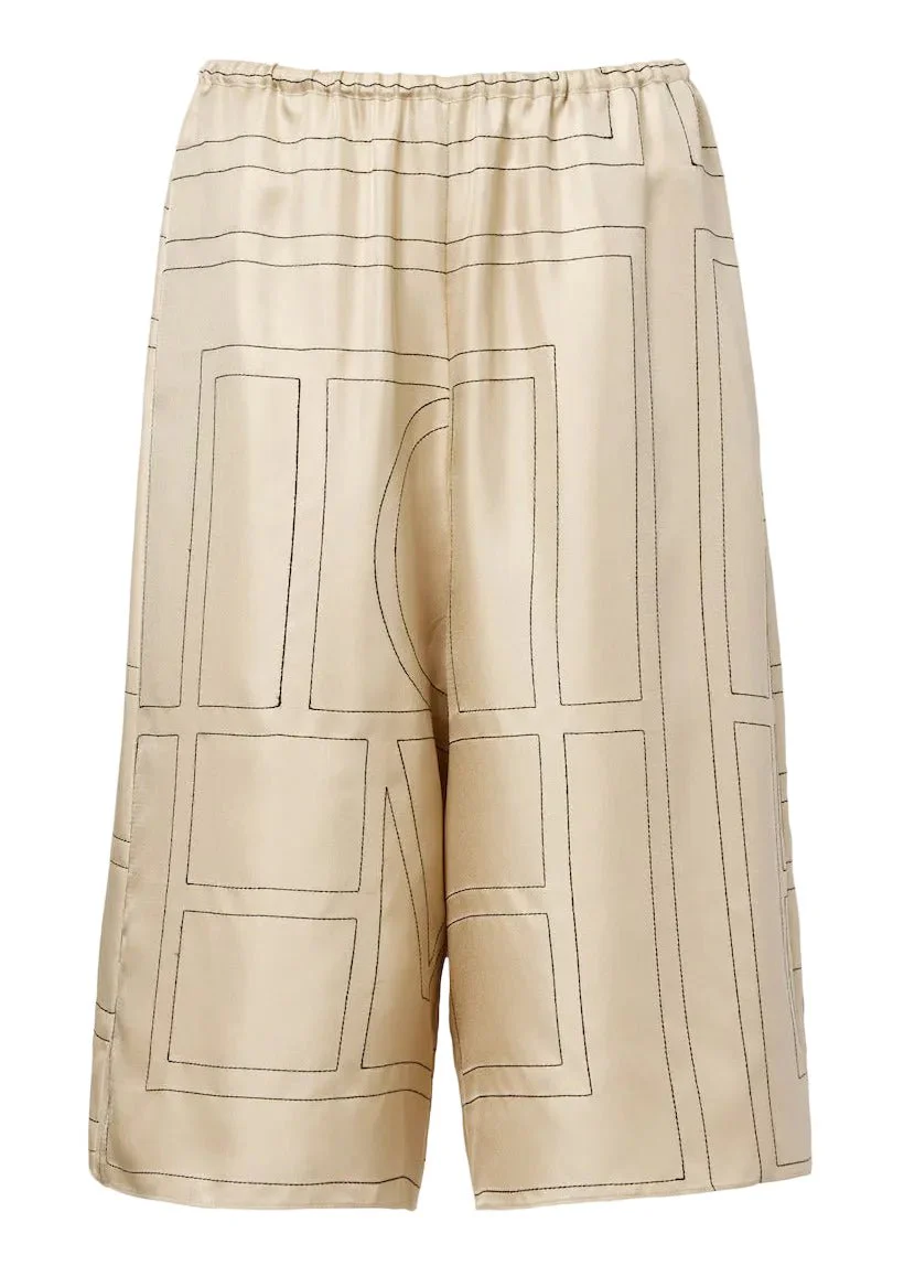 Monogram Silk Pj Culottes