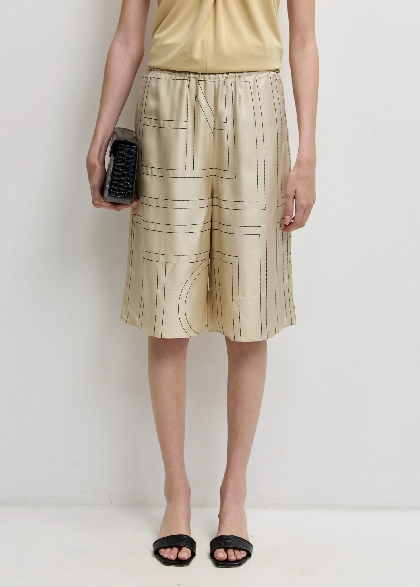 Monogram Silk Pj Culottes - Image 3