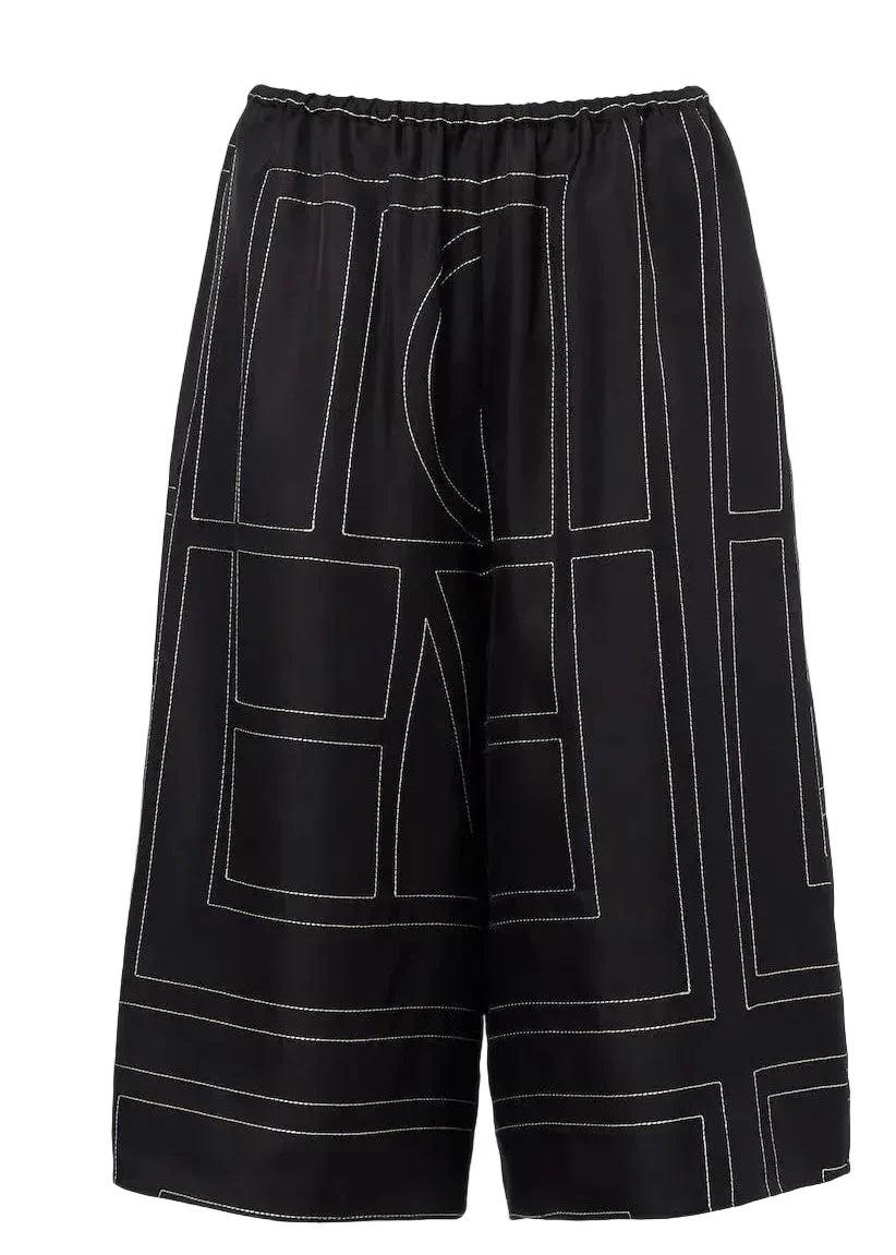 Monogram Silk Pj Culottes