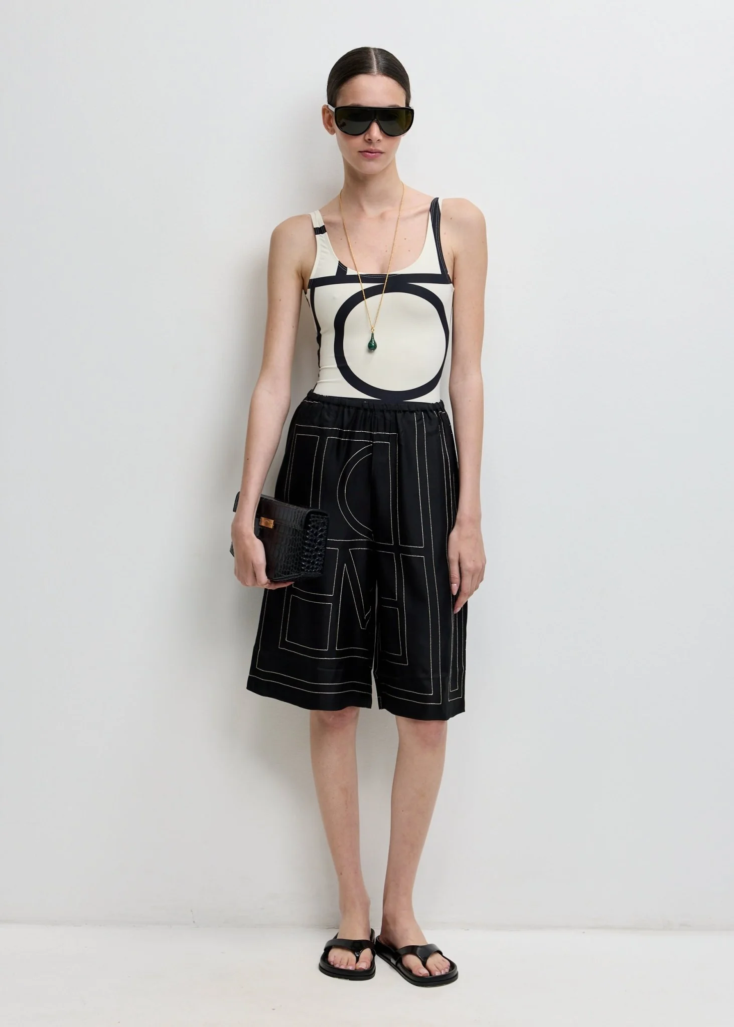 Monogram Silk Pj Culottes - Image 2