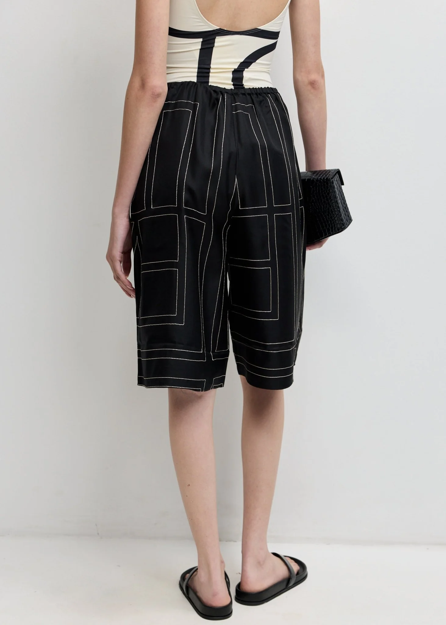 Monogram Silk Pj Culottes - Image 4