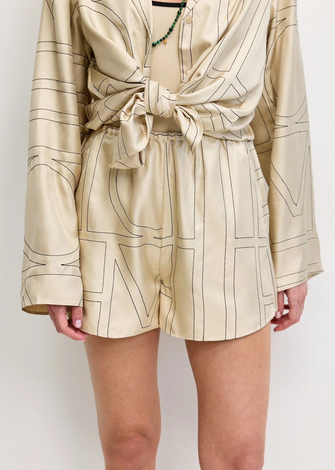 Monogram Silk Pj Shorts - Image 3