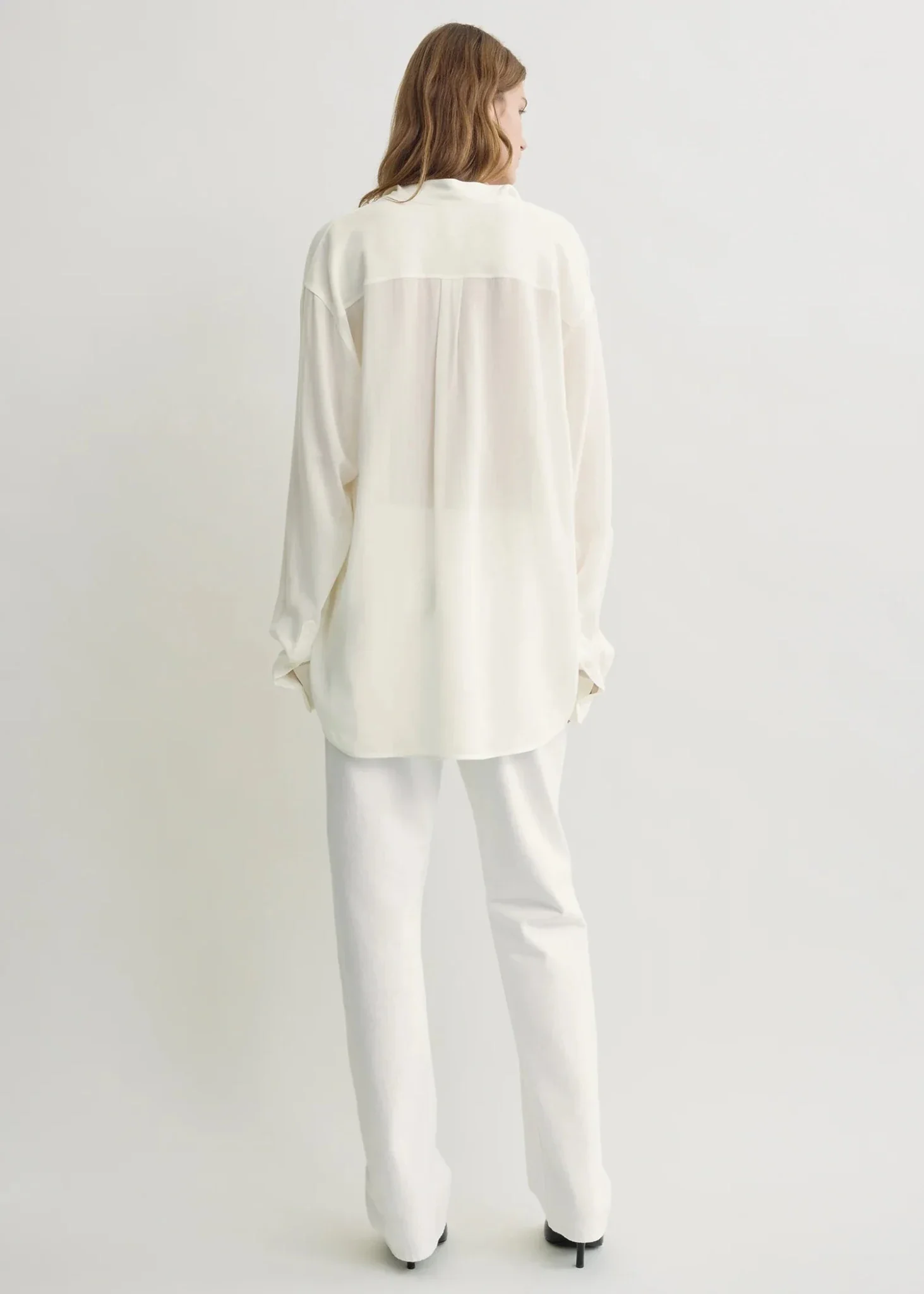 Overlapping Collar Blouse - Image 3