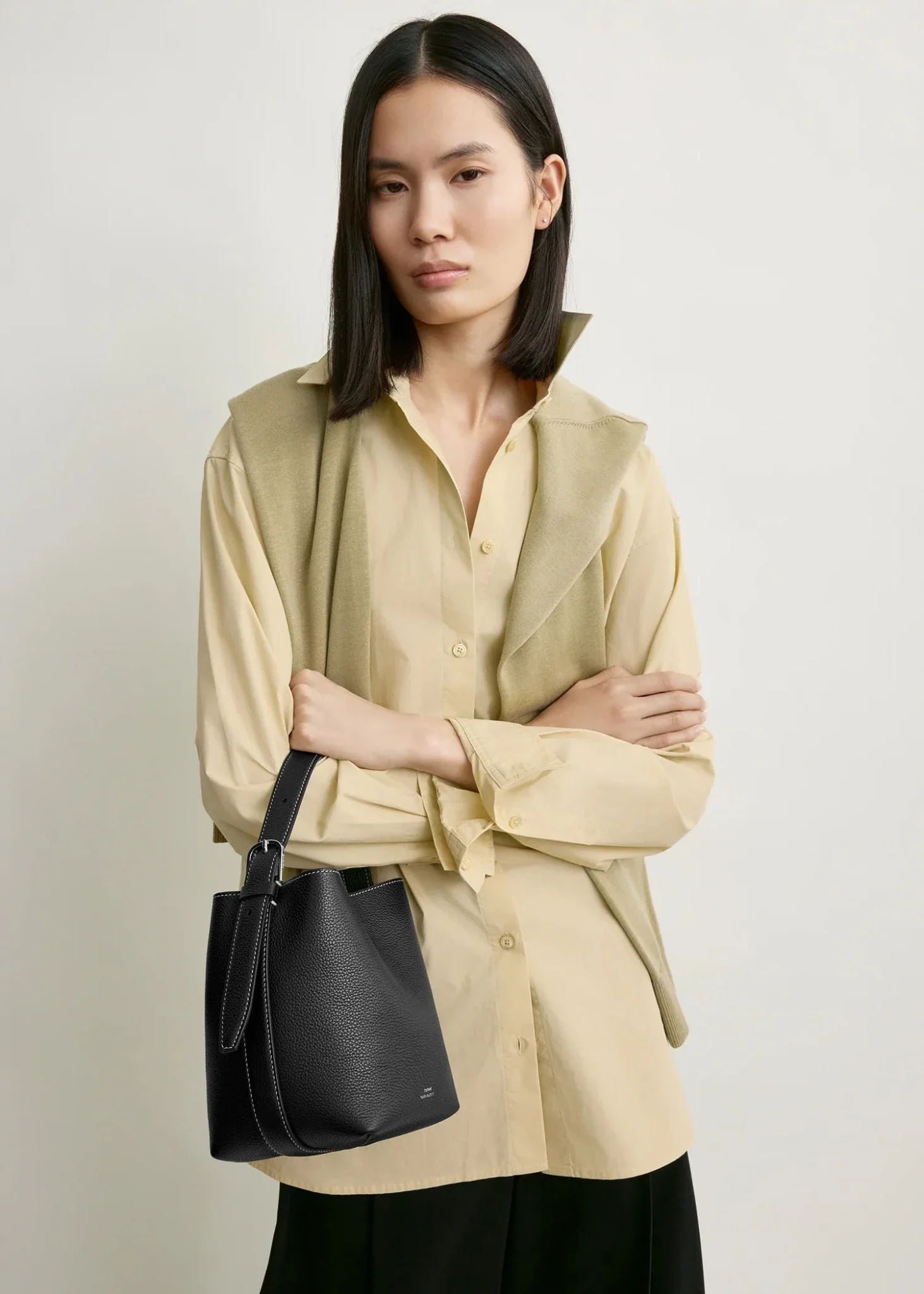 Petite Belted Grained-Leather Tote - Image 2