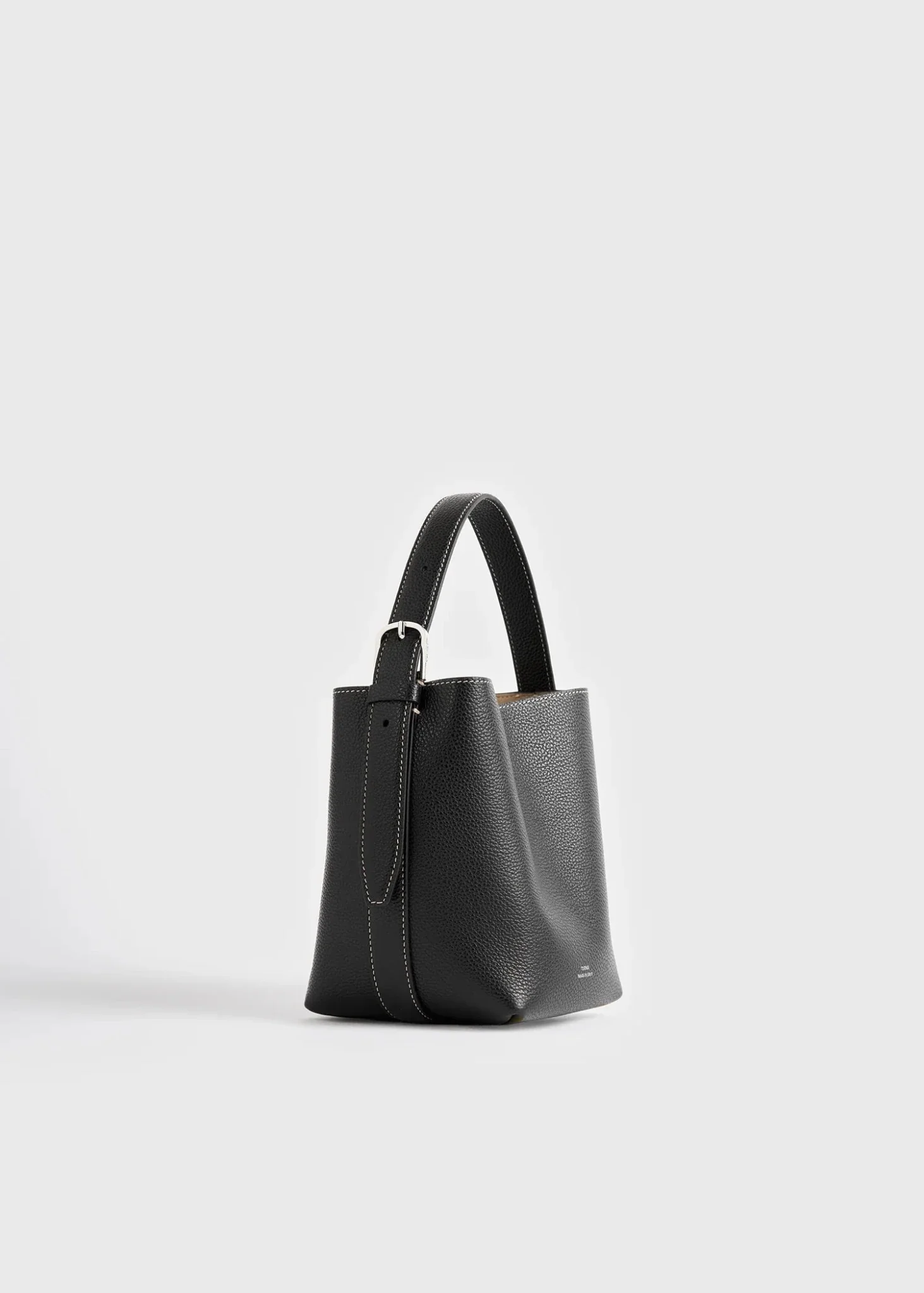 Petite Belted Grained-Leather Tote - Image 6