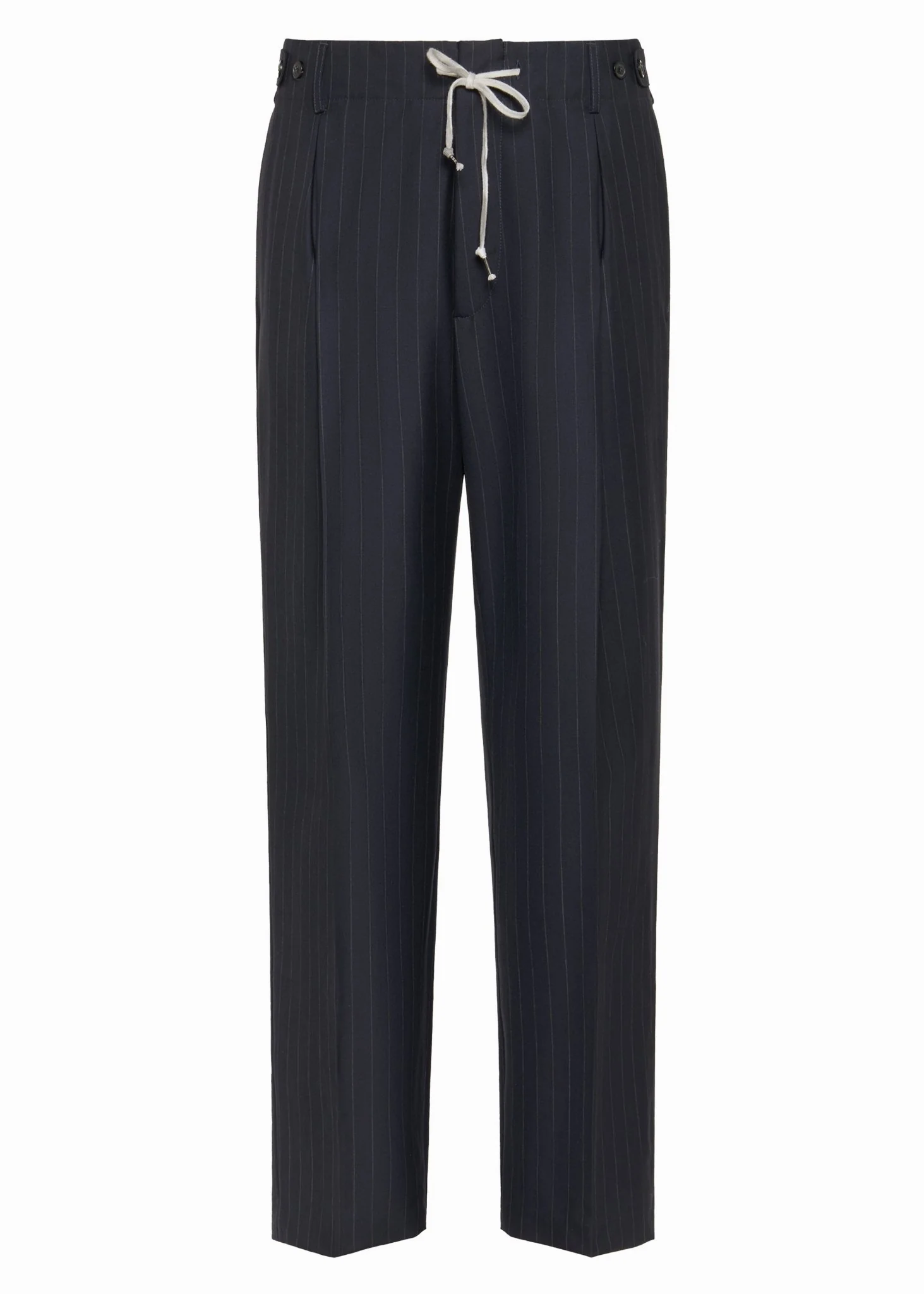 Pinstripe Drawstring Trousers