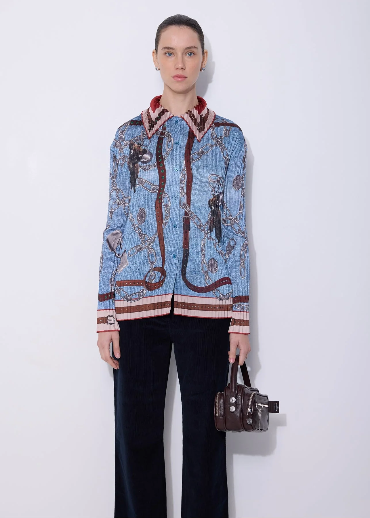 Pleated Button-Up - Image 3