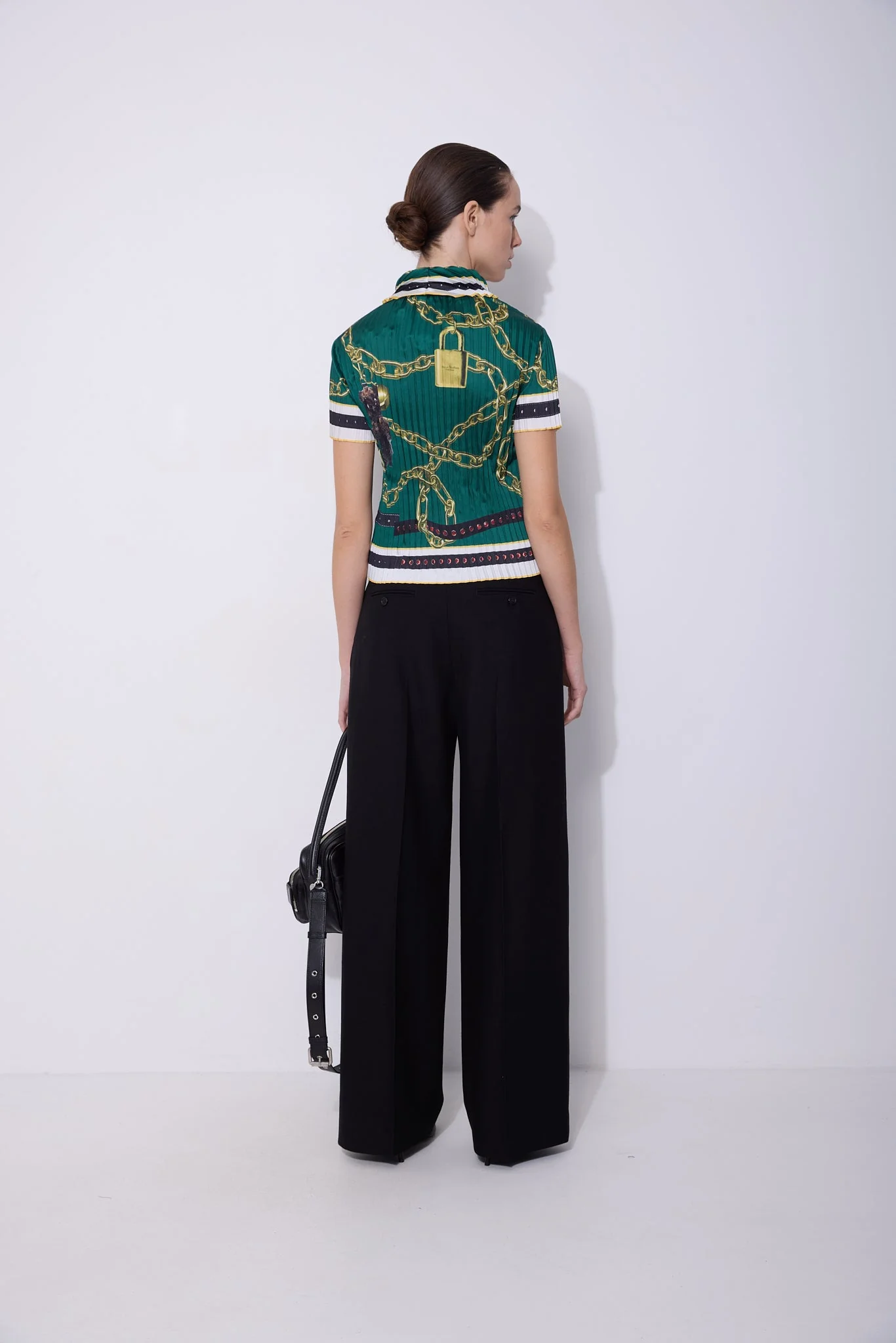 Pleated Printed Blouse - Image 5
